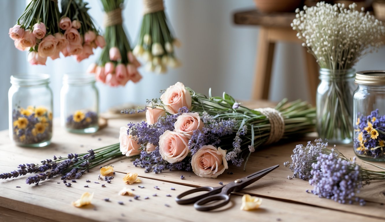 how to make dried flowers