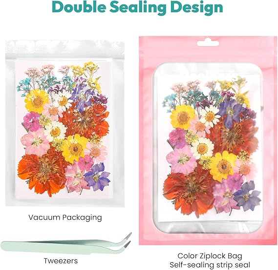 Resiners® 58Pcs Dried Pressed Flowers