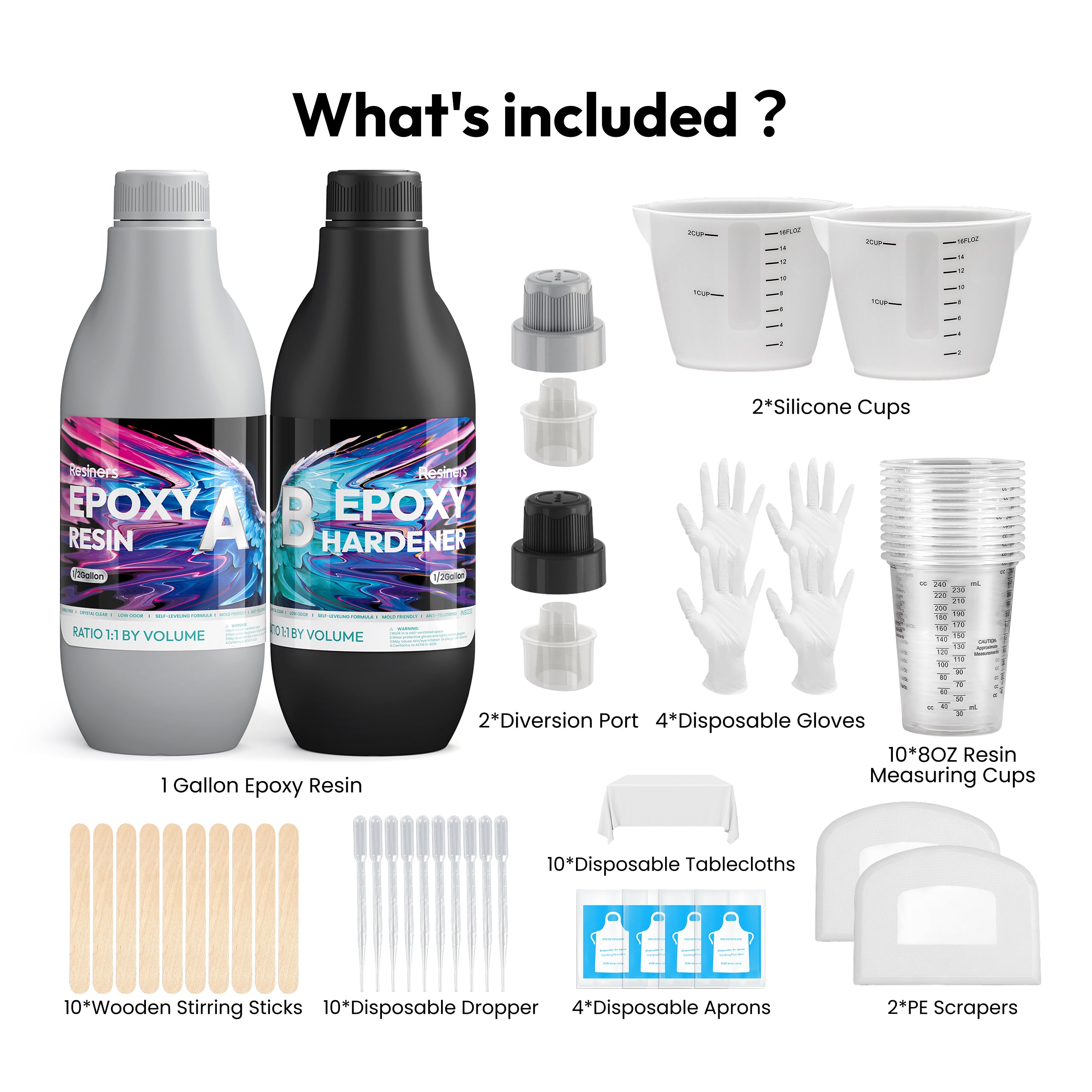 Resiners® 1 gallon Crystal Clear Epoxy Resin Kit