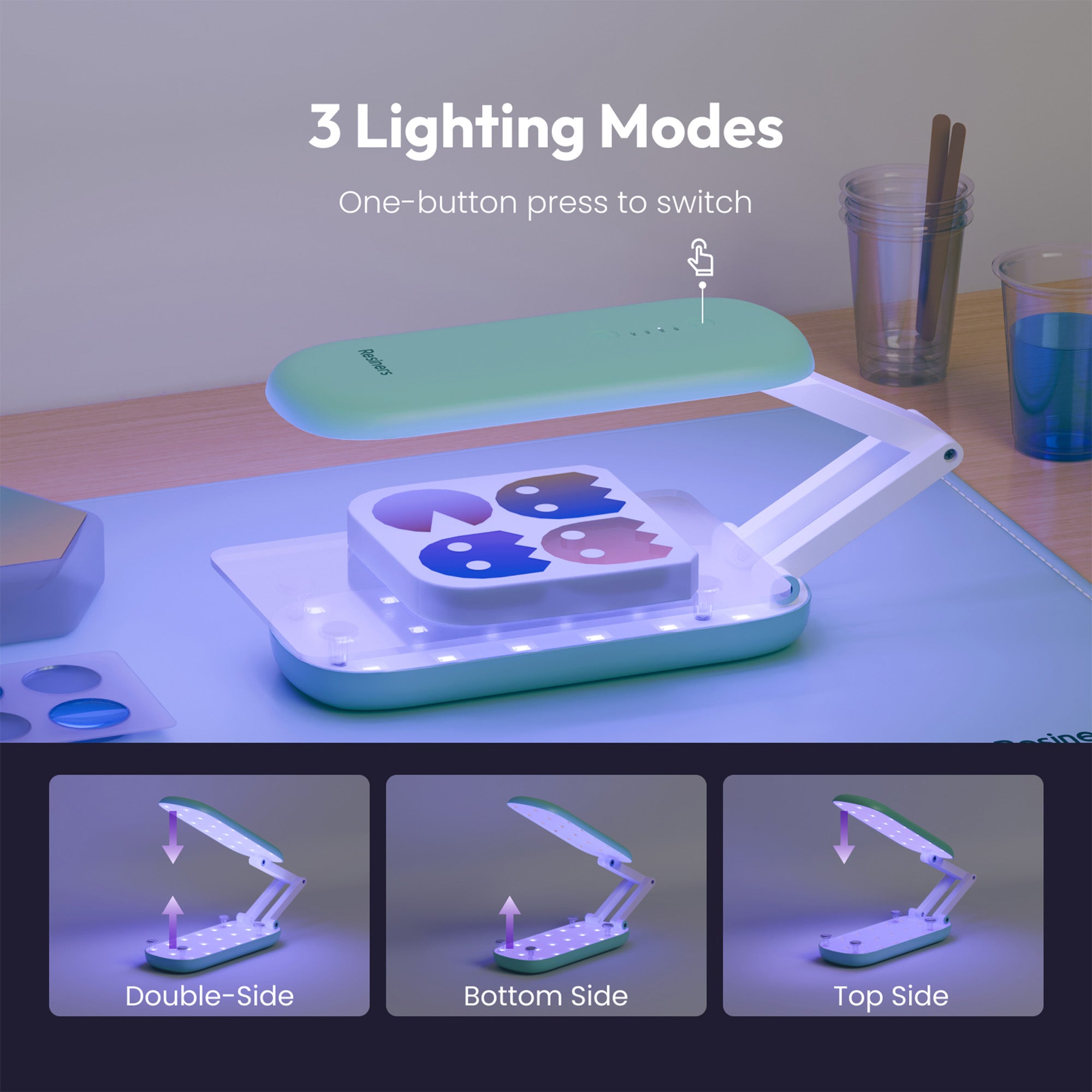 Resiners® Double-Sided Foldable UV Light