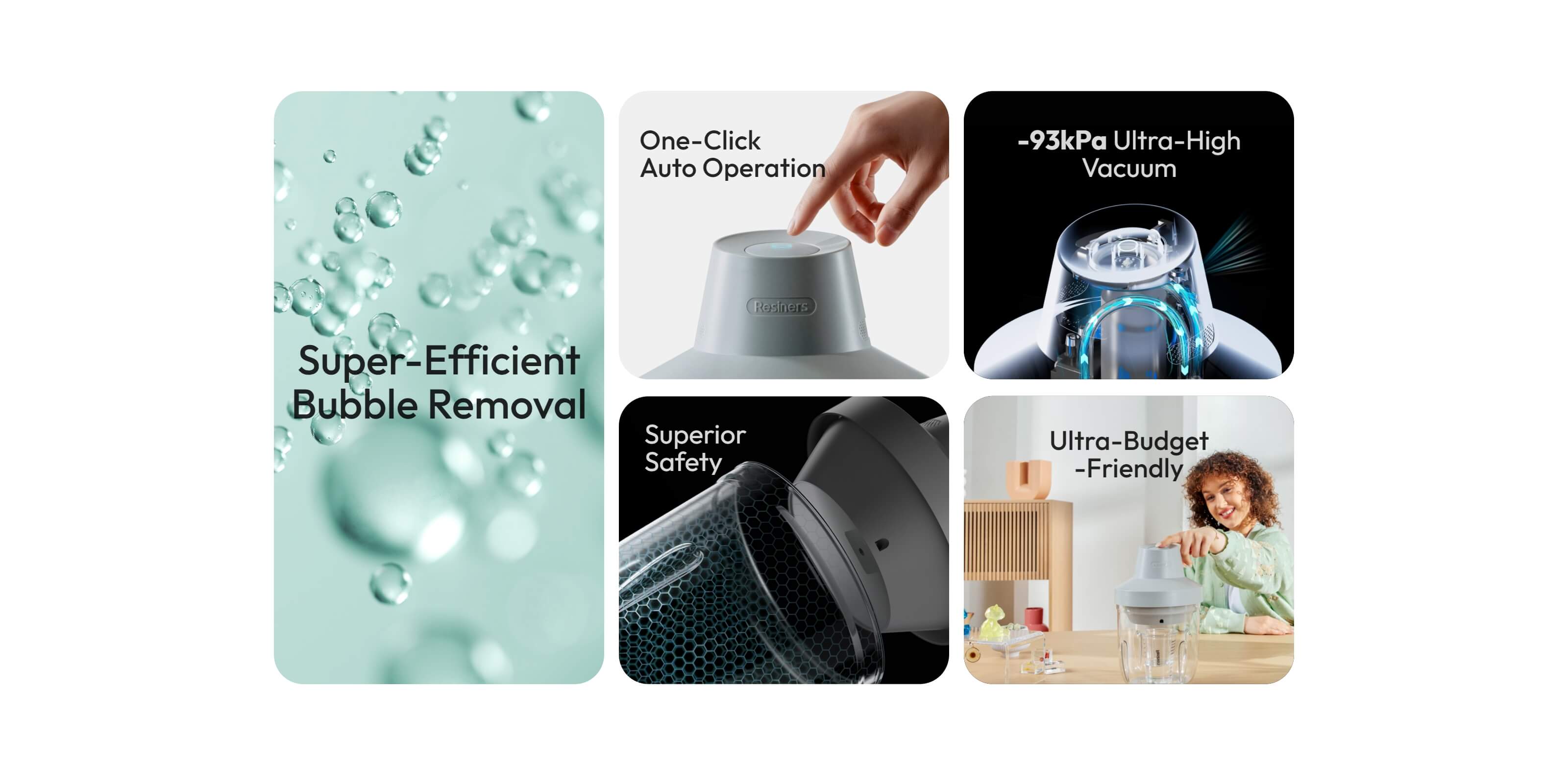 Resiners® AirLess Lite Bubble Removal Machine
