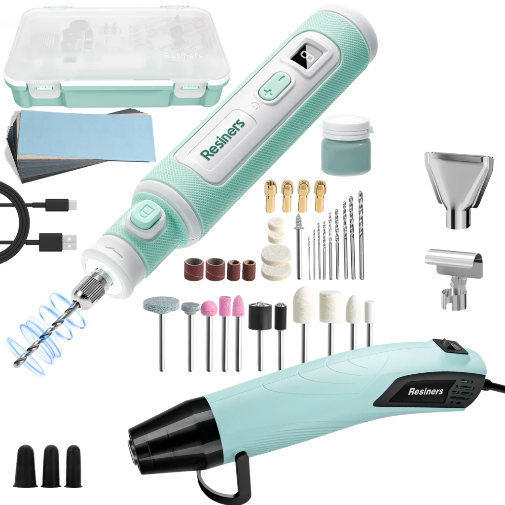 Resiners® Cordless Rotary Tool Kit for Resin Drilling and Polishing