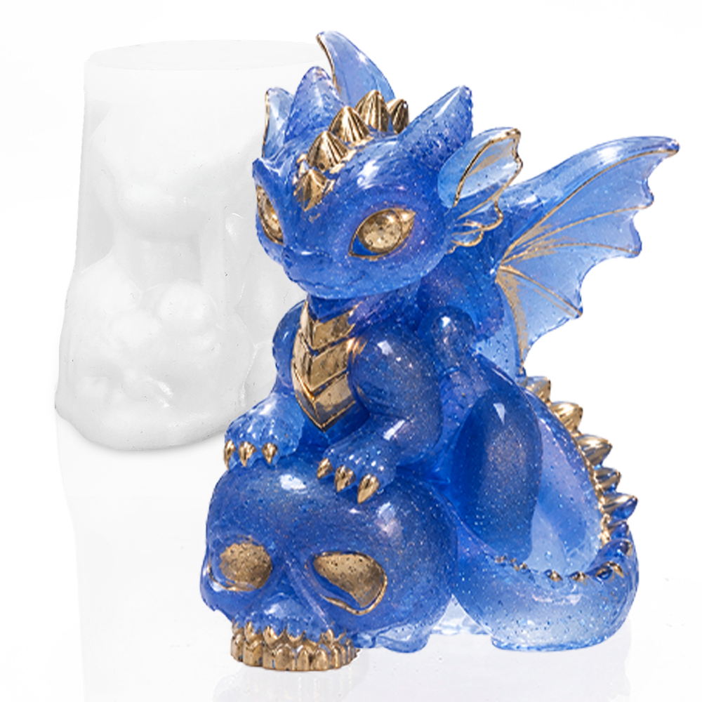 Resiners® 3D Baby Dragon on Skull Halloween Mold