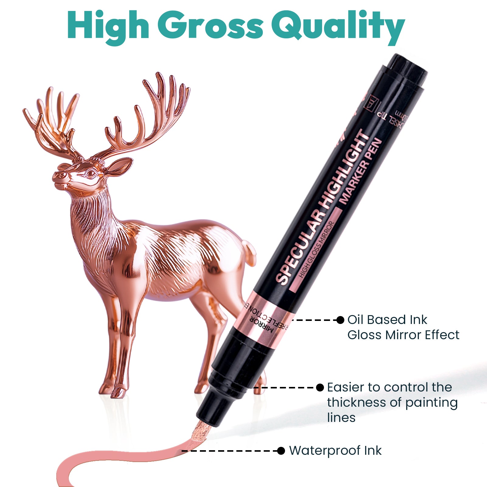 Resiners® Metallic Chrome Paint Markers Pen