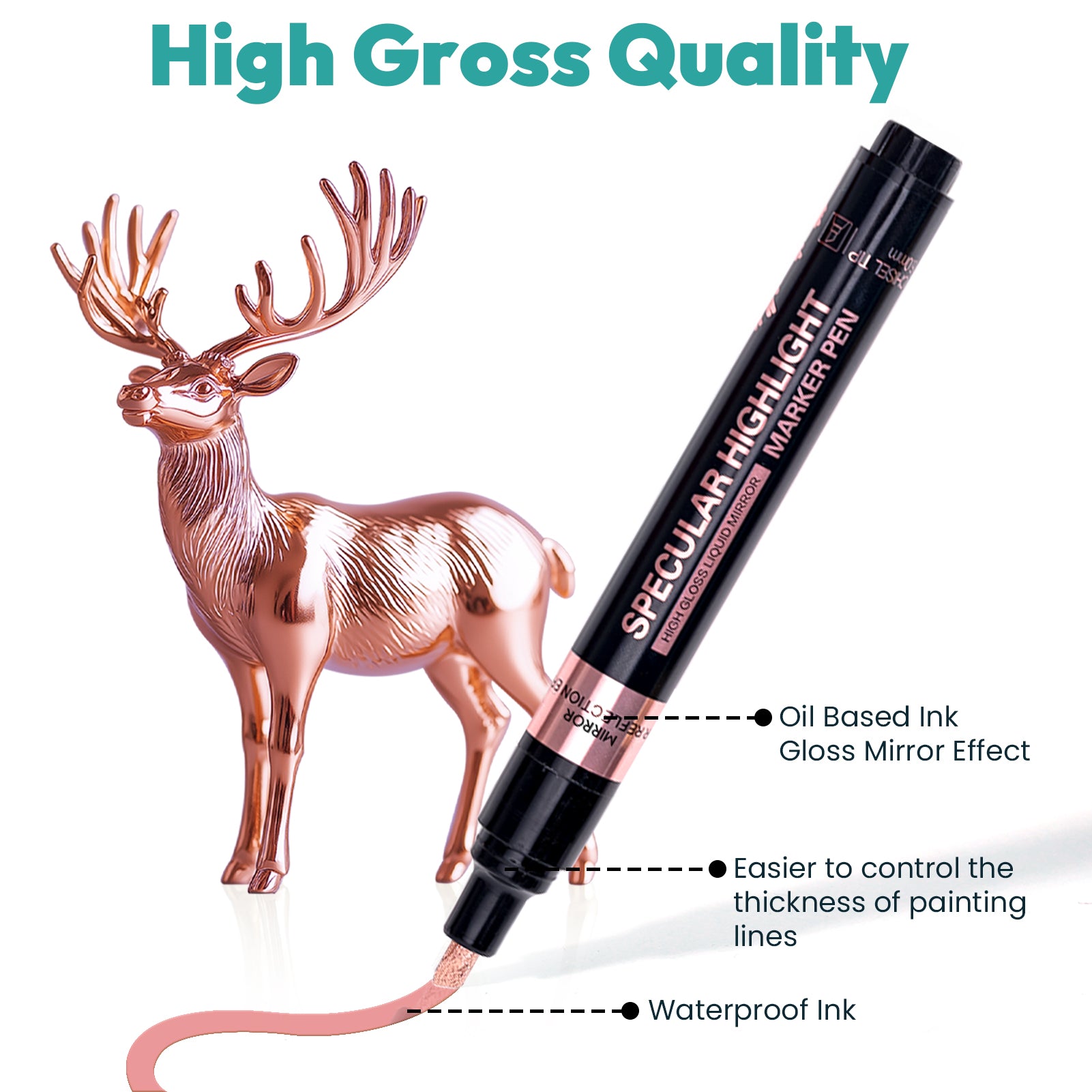 Resiners® Metallic Chrome Paint Markers Pen