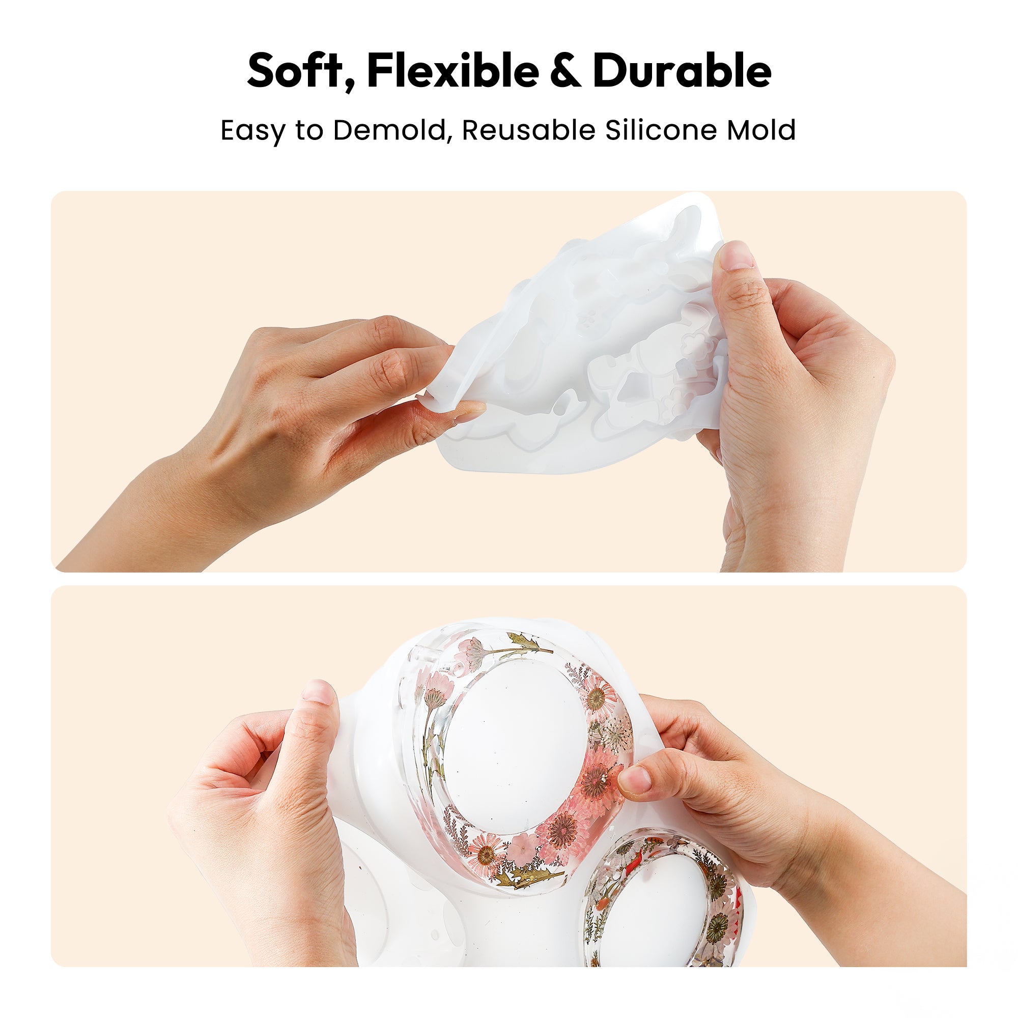 Resiners Dinosaur Egg Rabbit Pendant Molds