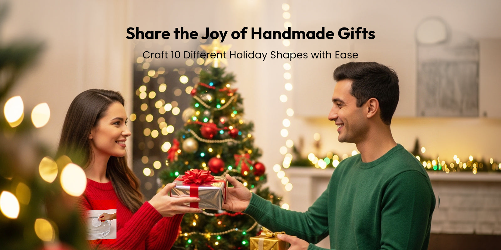 Resiners® Christmas Ornament Resin Molds with Gold Ribbon