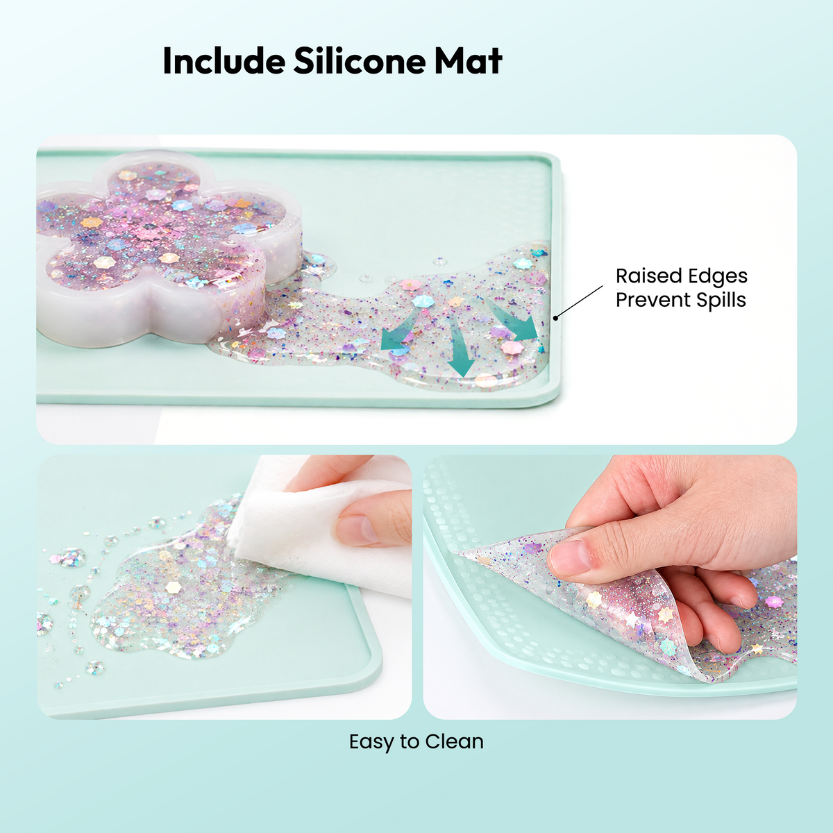 Resiners® Adjustable Resin Leveling Table with Silicone Mat