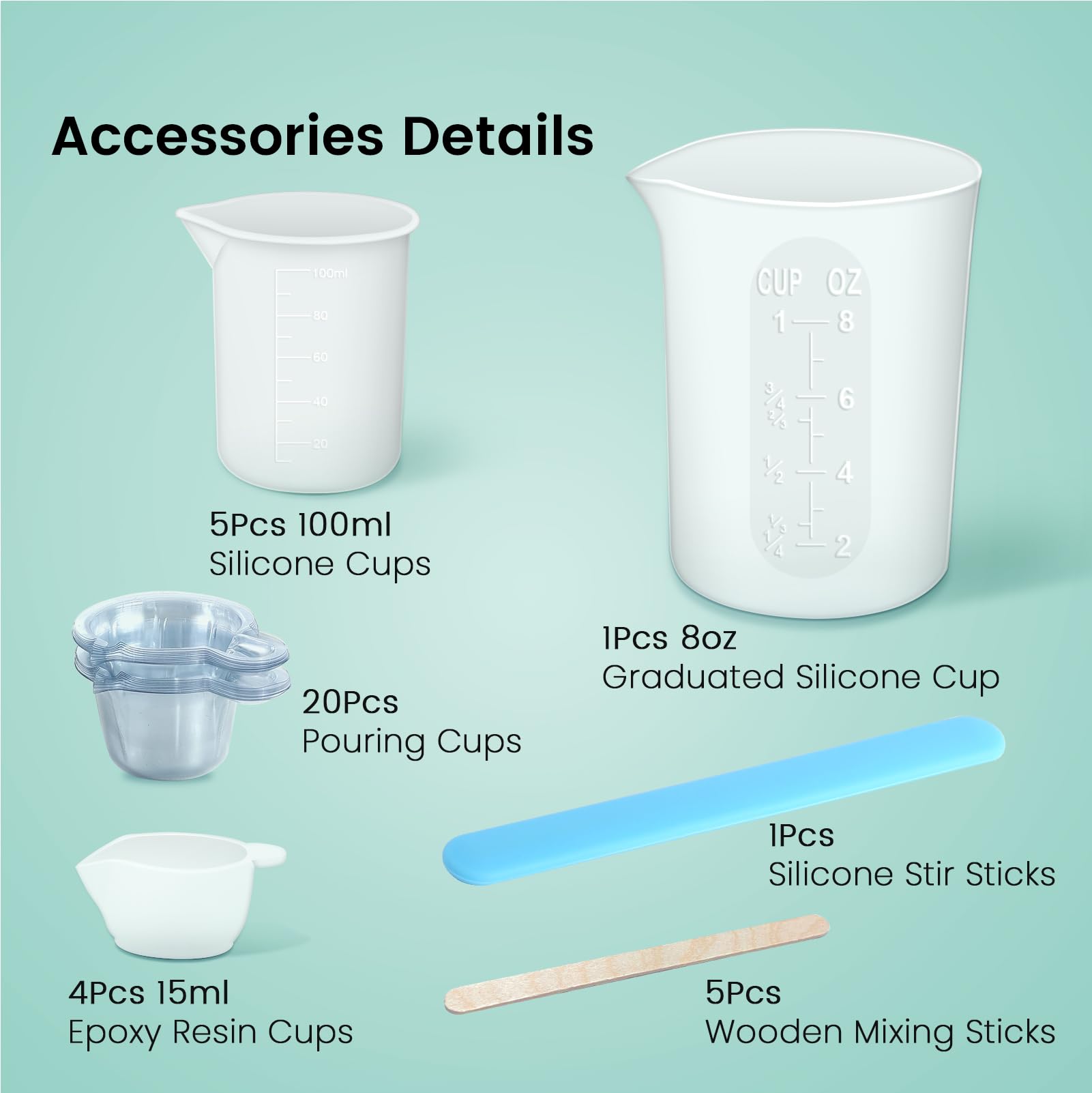 Resiners® 36PCS Silicone Measuring Cups Tool Kit