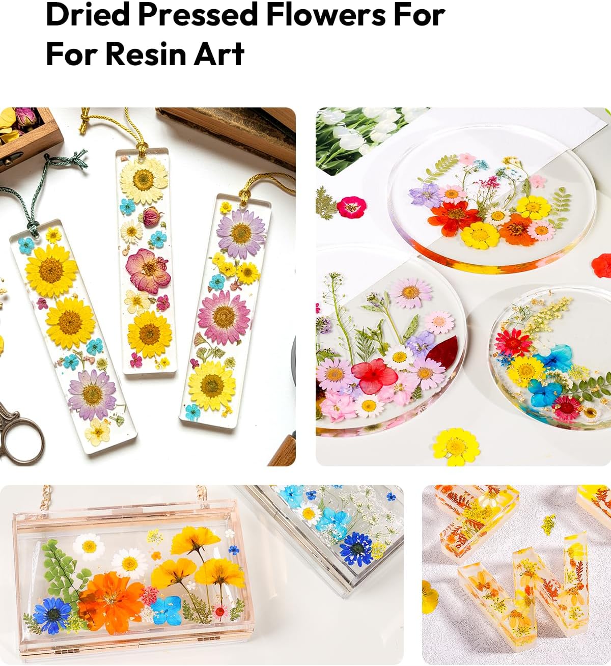 Resiners® 200Pcs Dried Pressed Flowers