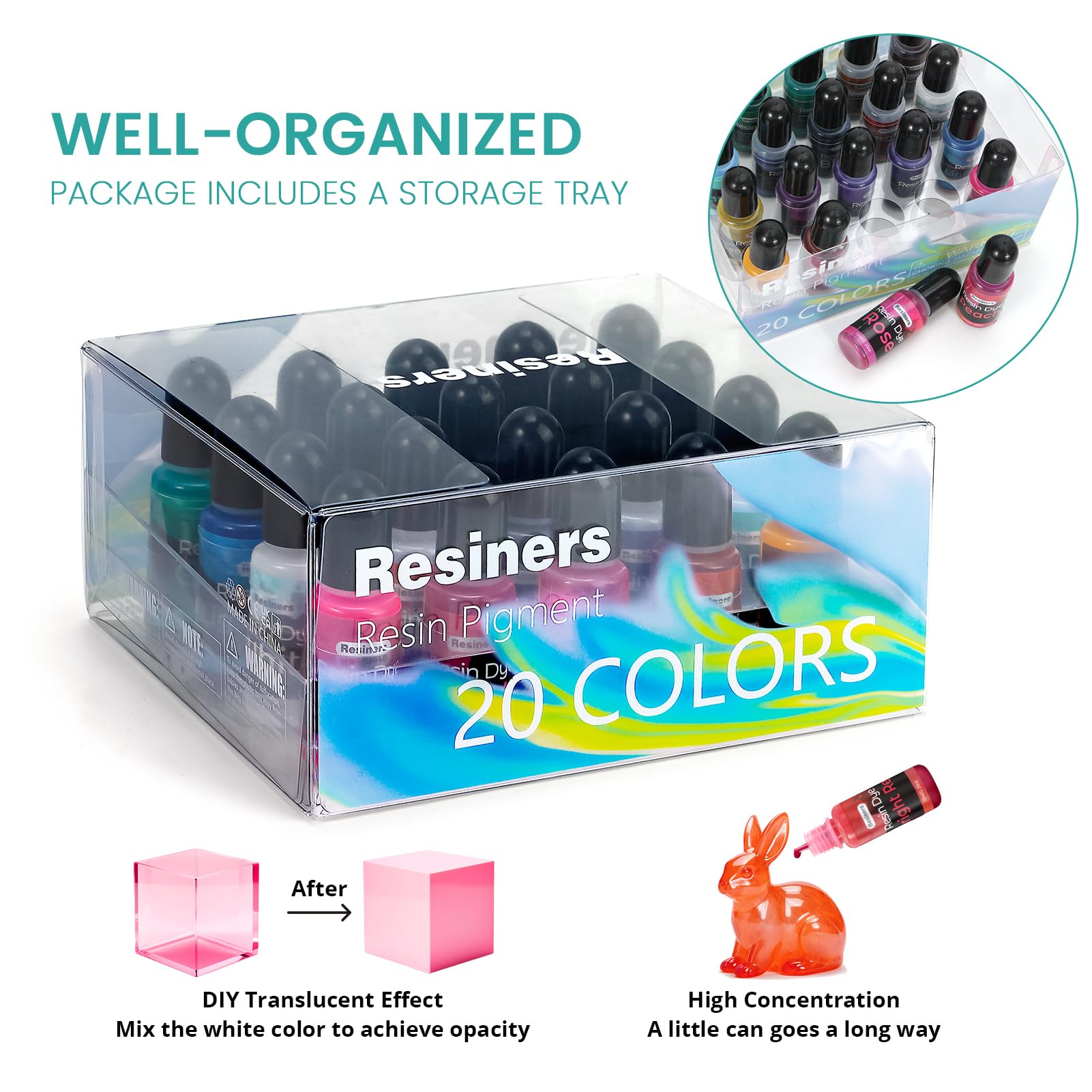 Resiners 20 Colors Epoxy Resin Dye