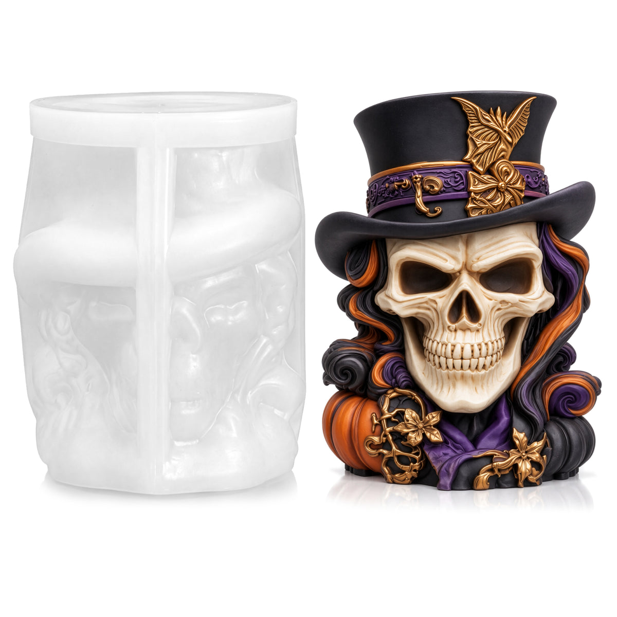 Resiners® 3D Top Hat Skull Halloween Mold