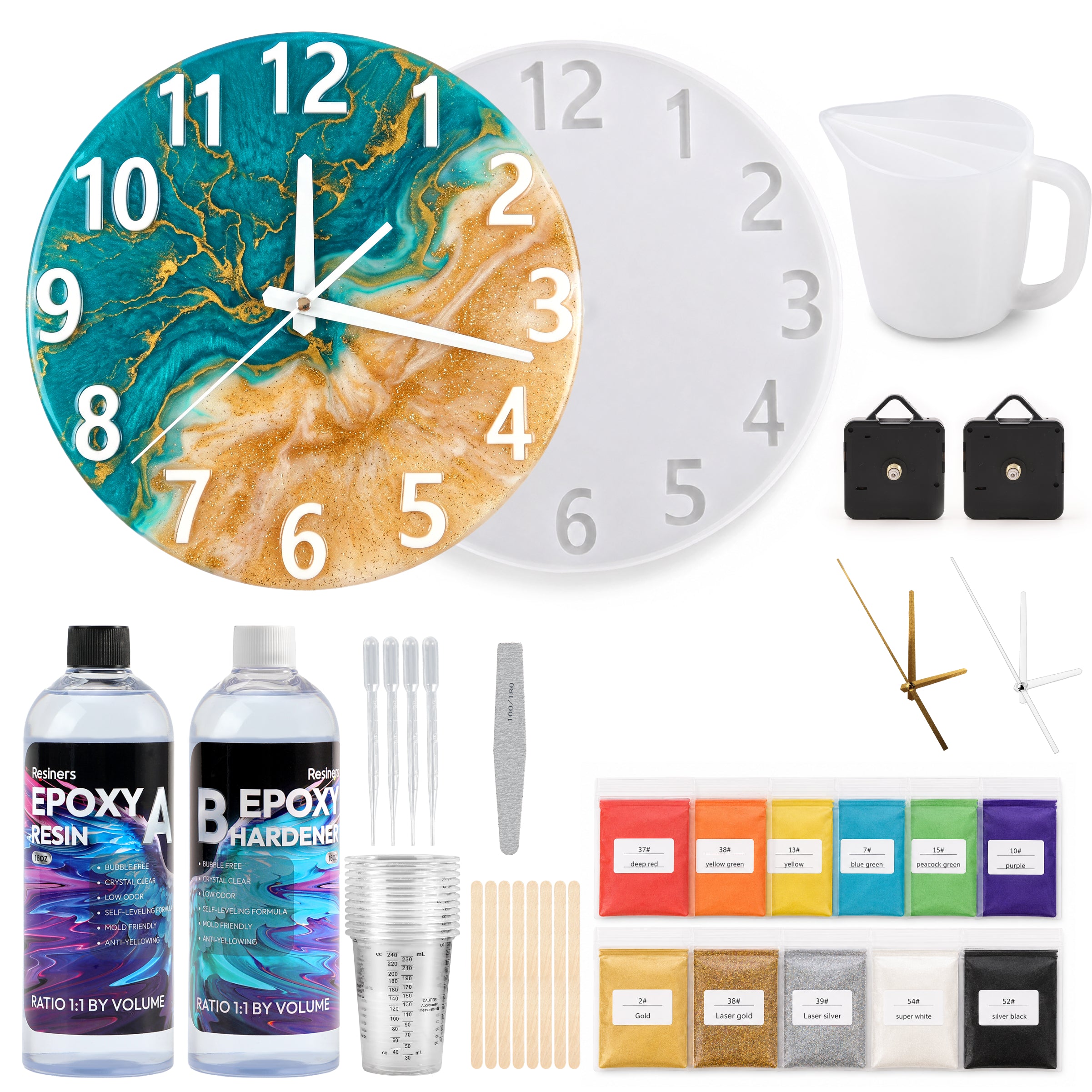 Resiners® DIY Resin Wall Clock Making Kit