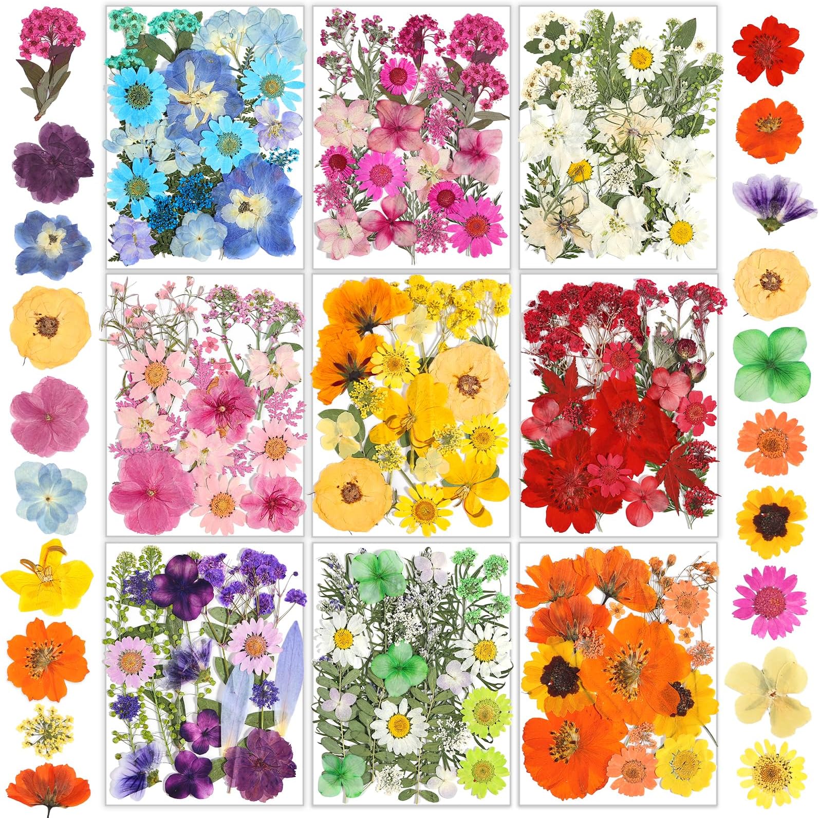 Resiners® 200Pcs Dried Pressed Flowers