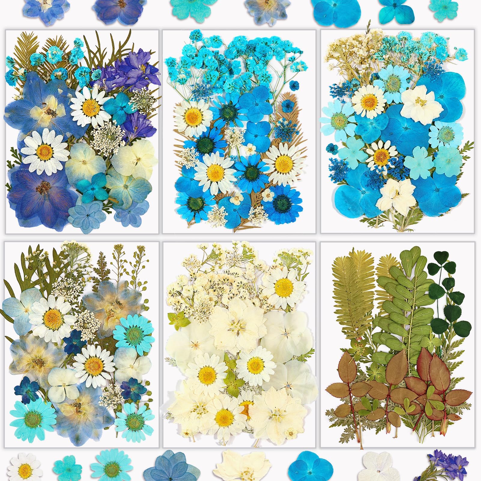 Resiners® 174Pcs Dried Pressed Flowers