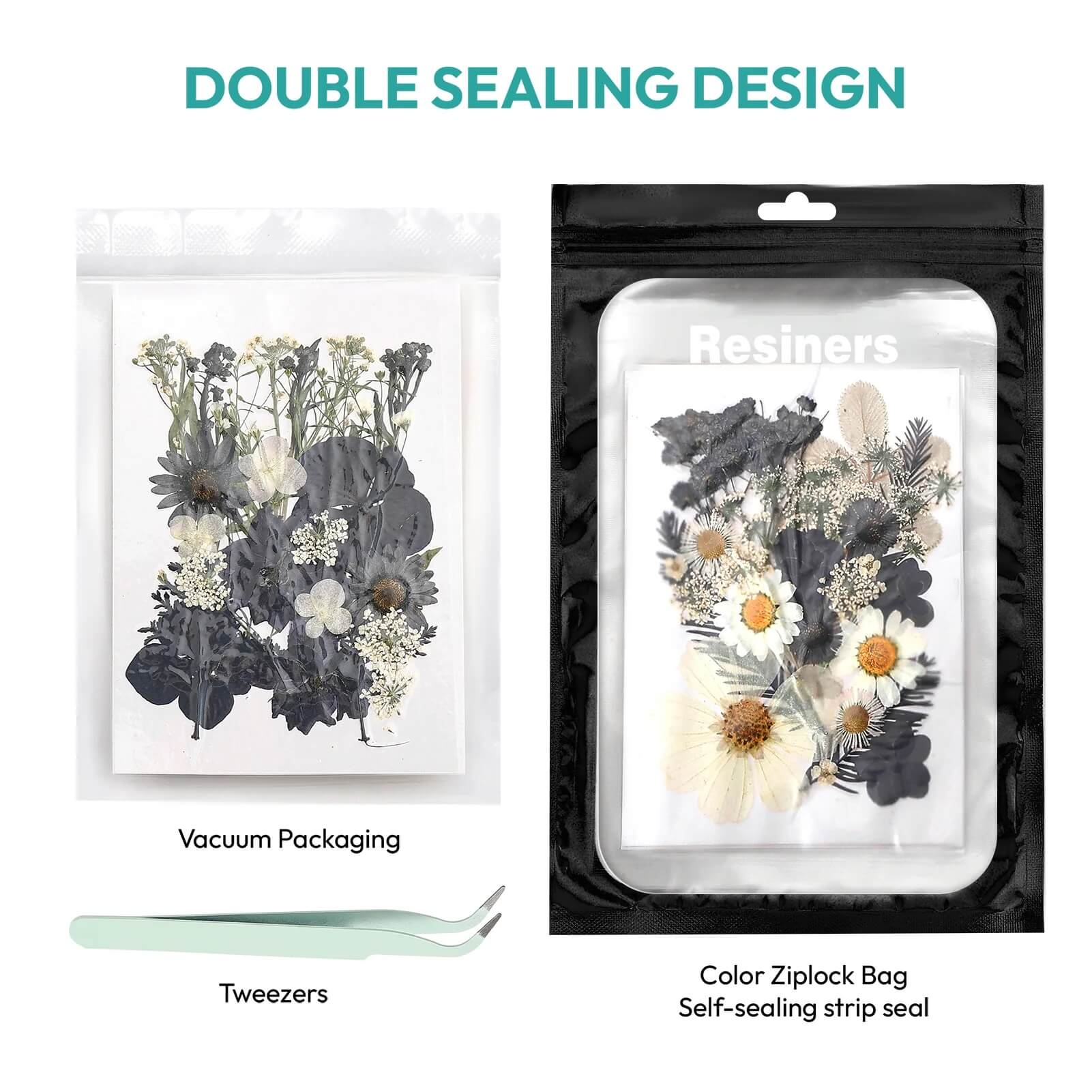 Resiners® 100Pcs Dried Pressed Flowers