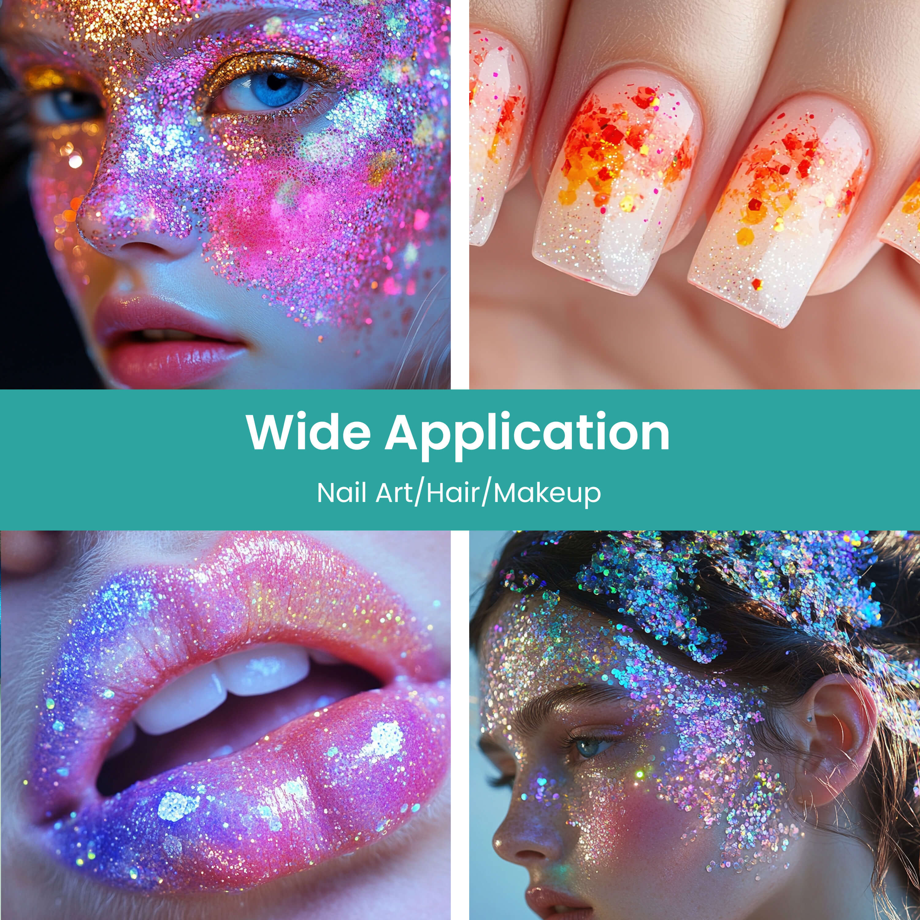 Resiners® 24 Colors Holographic Iridescent Loose Glitter