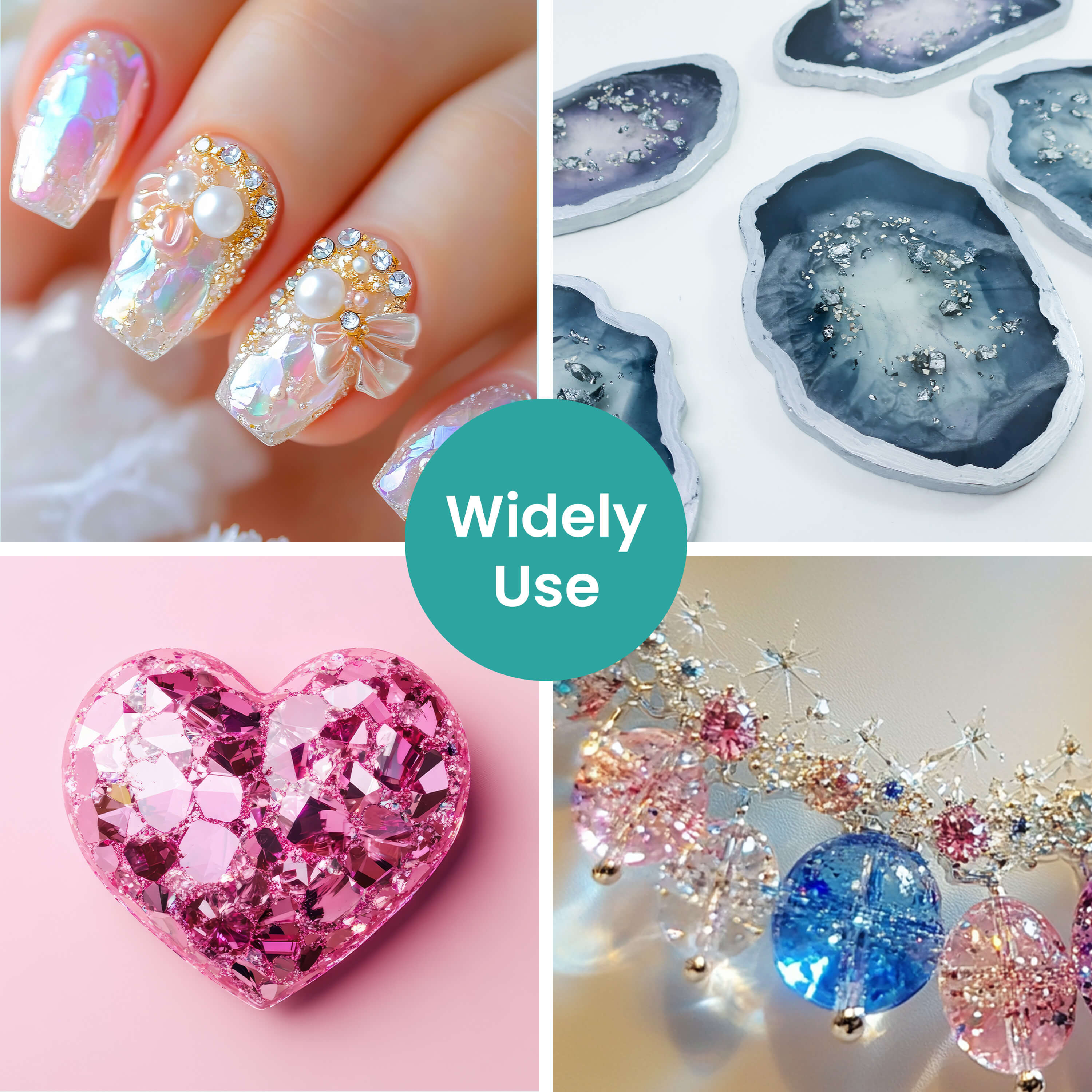 Resiners® 24 Colors Holographic Iridescent Loose Glitter