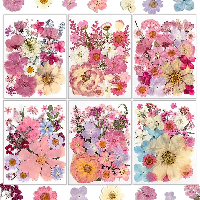 Resiners 150Pcs Dried Pressed Flowers