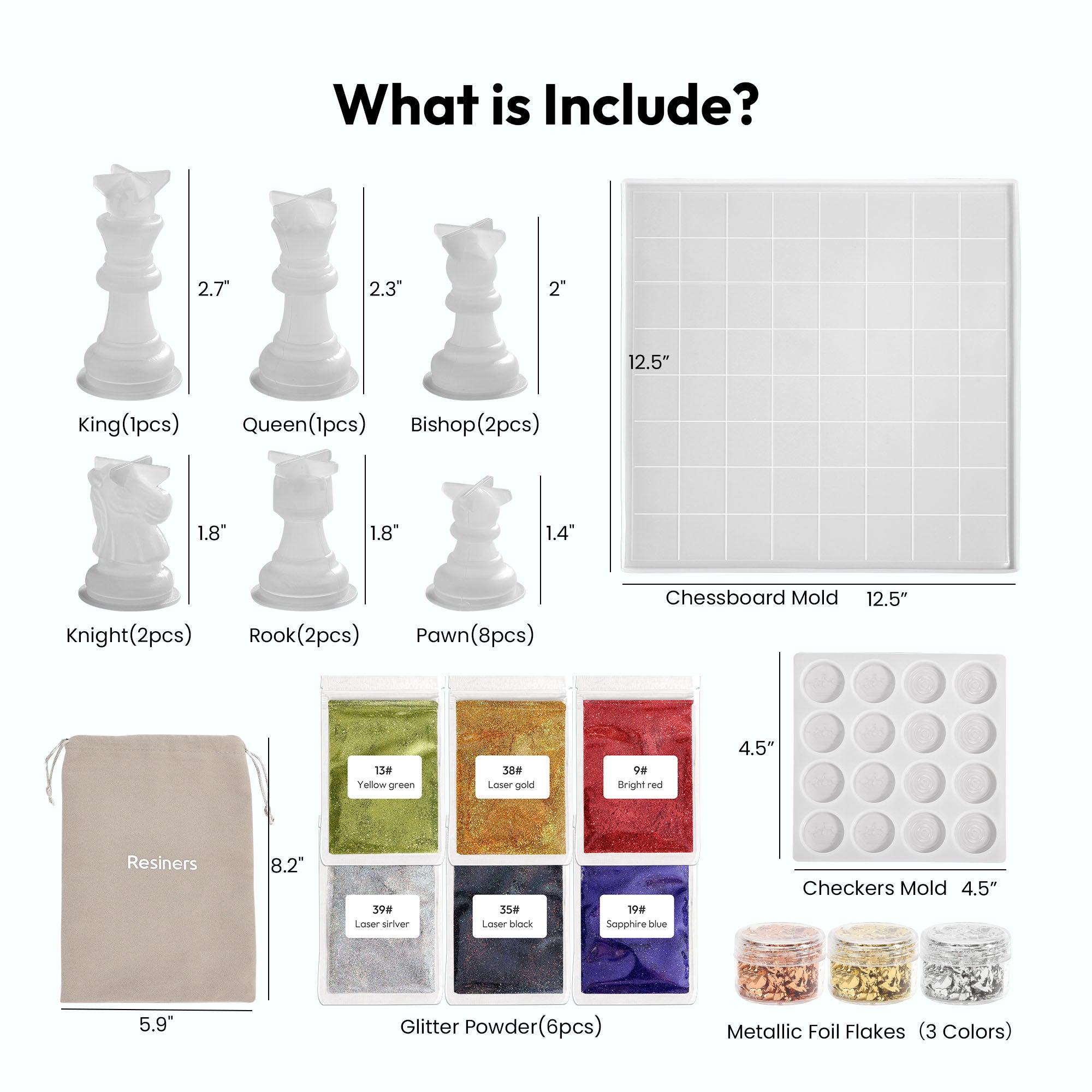 Resiners Chess Molds for Resin Casting