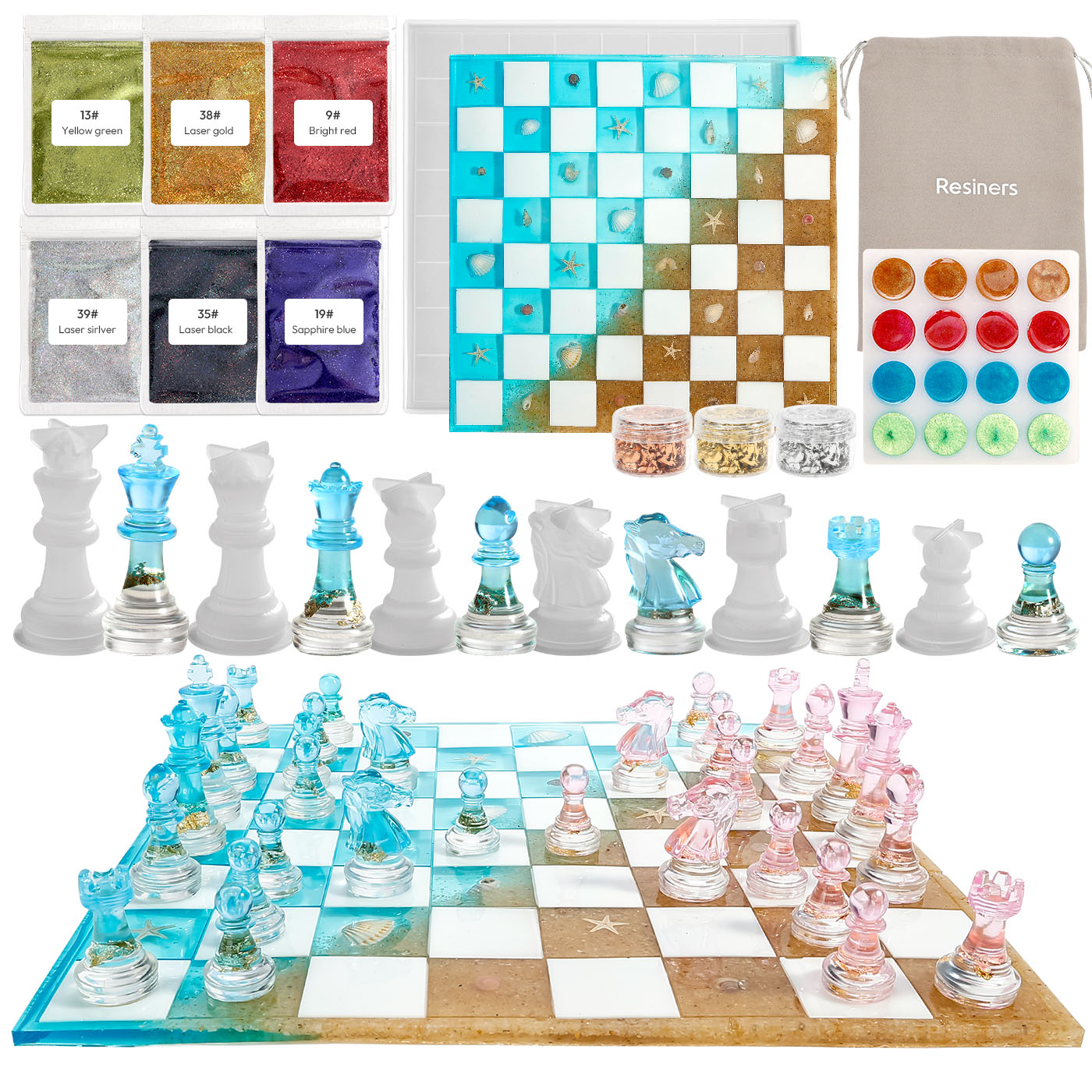 Resiners Chess Molds for Resin Casting