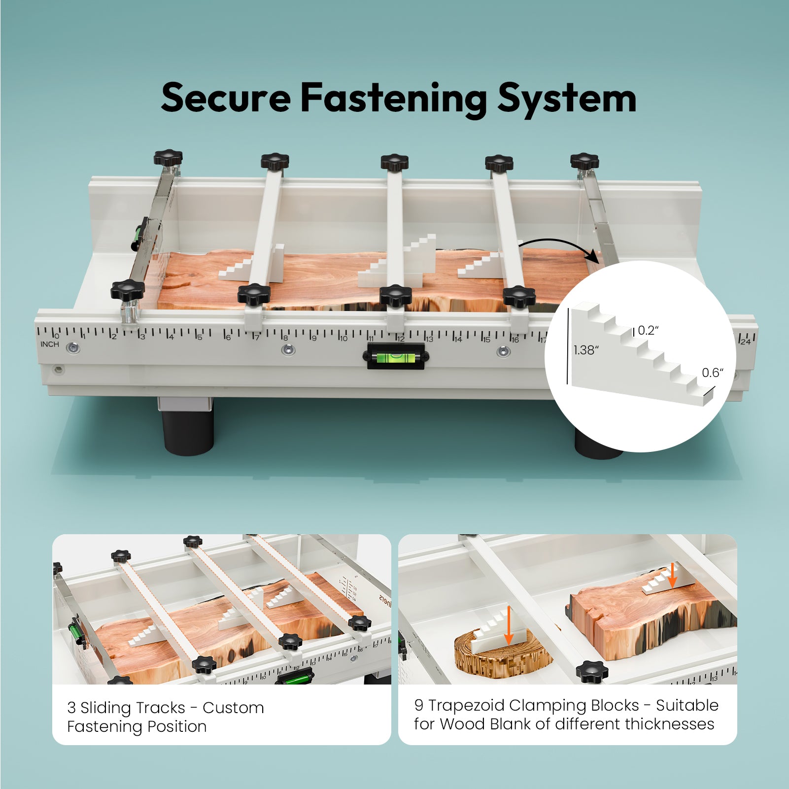 Resiners 2-Piece River Table Epoxy Mold with Adjustable Divide