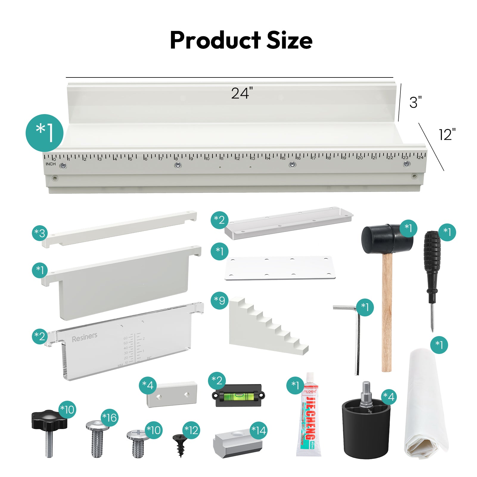 Resiners River Table Epoxy Resin Mold with Adjustable Divider
