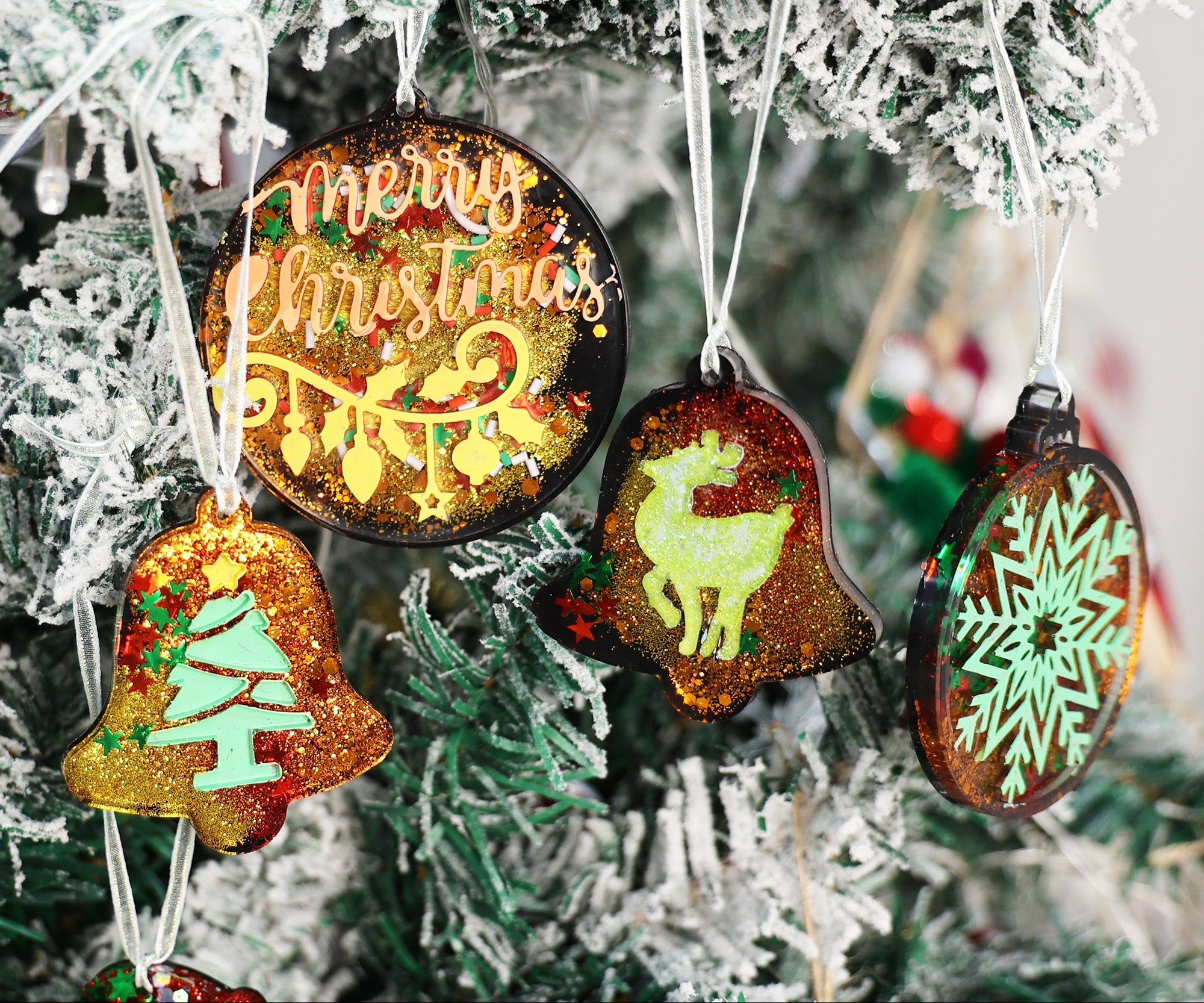 Resiners® Christmas Silicone Mold Set with Ribbon