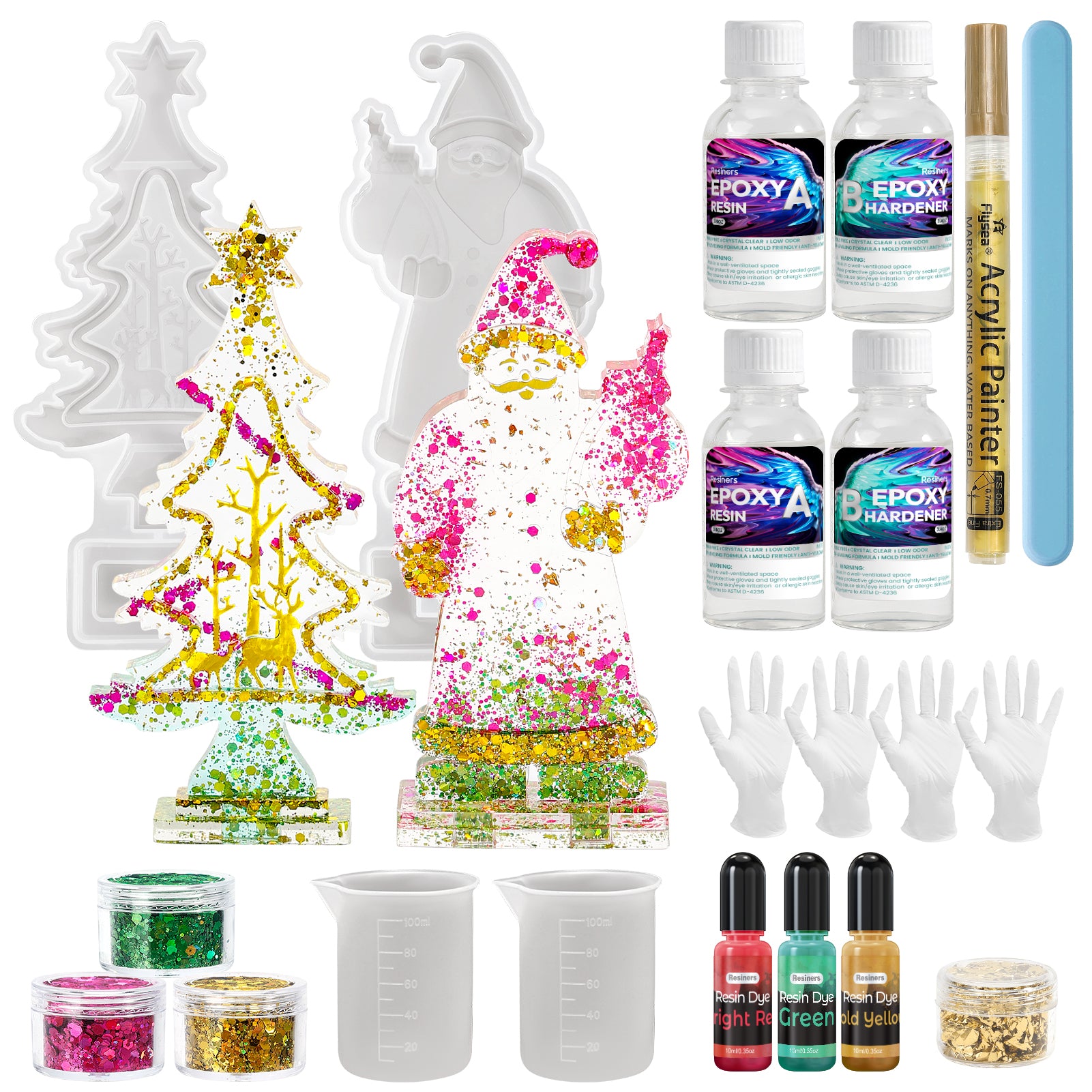 Resiners® 3D Christmas Resin Molds Set