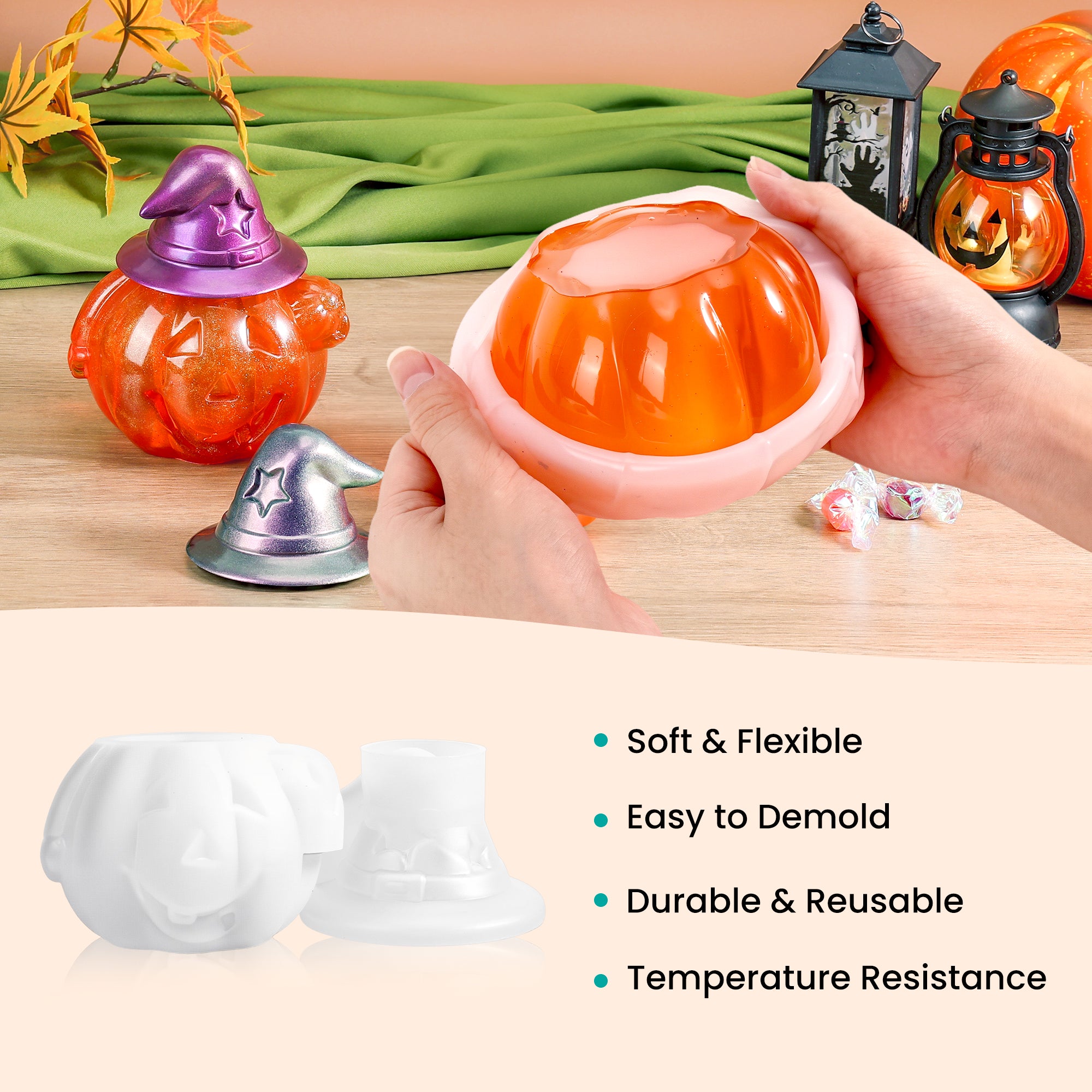 Resiners Pumpkin Jar Resin Molds