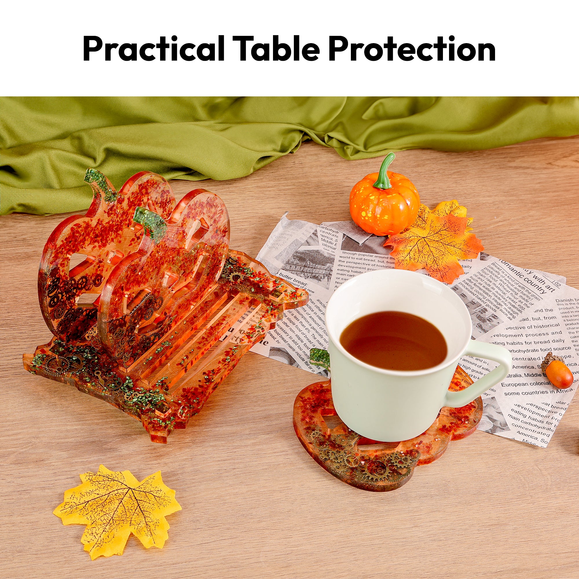 Resiners Pumpkin Coaster Resin Molds