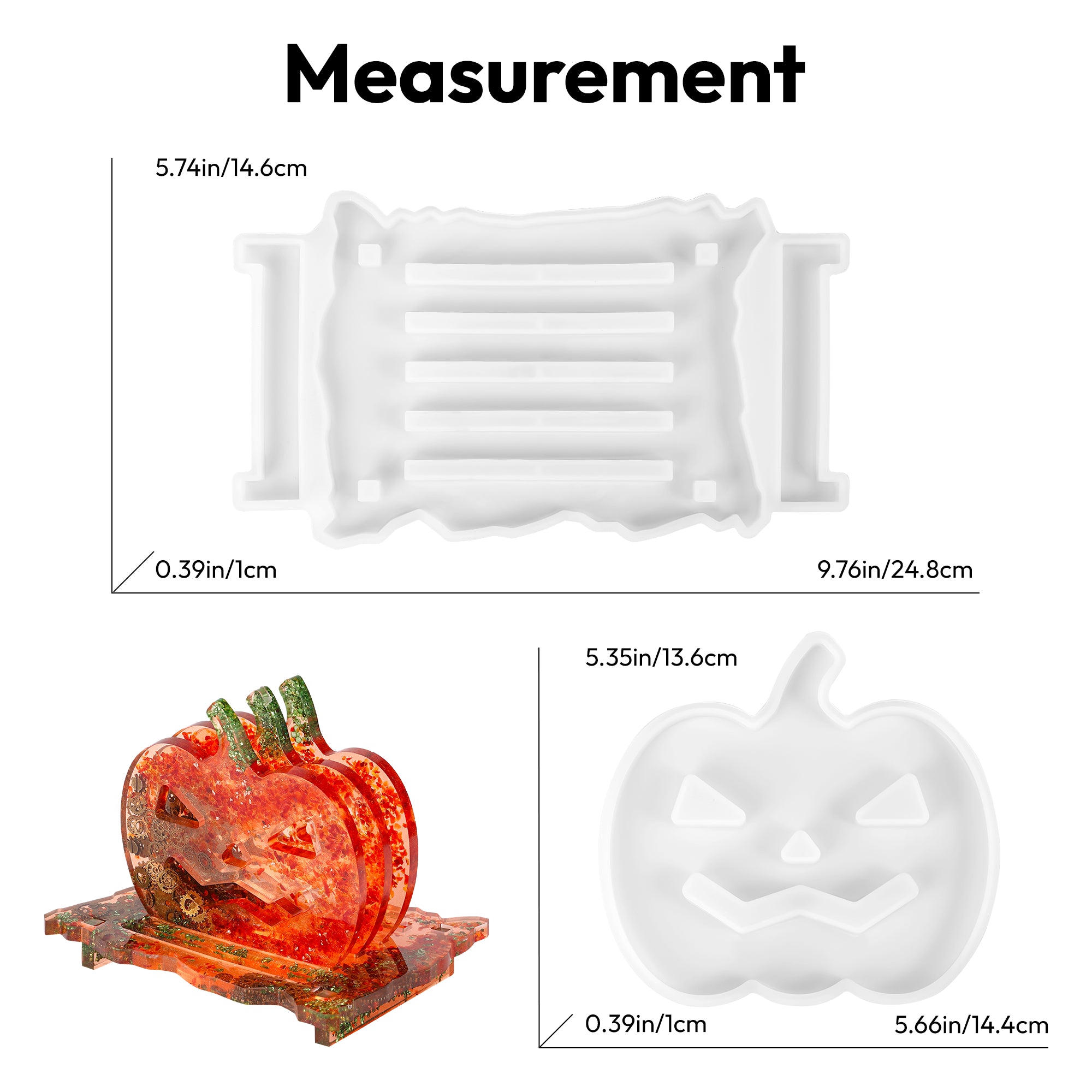 Resiners Pumpkin Coaster Resin Molds