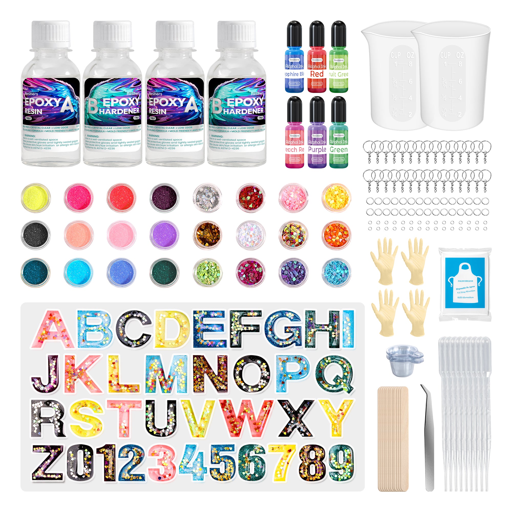 Resiners® Resin Starter Kit for Beginners Complete Kit with Molds