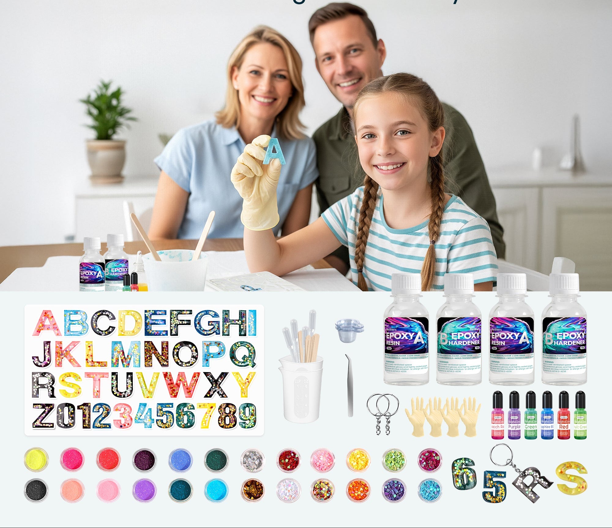 Resiners® Resin Starter Kit for Beginners Complete Kit with Molds