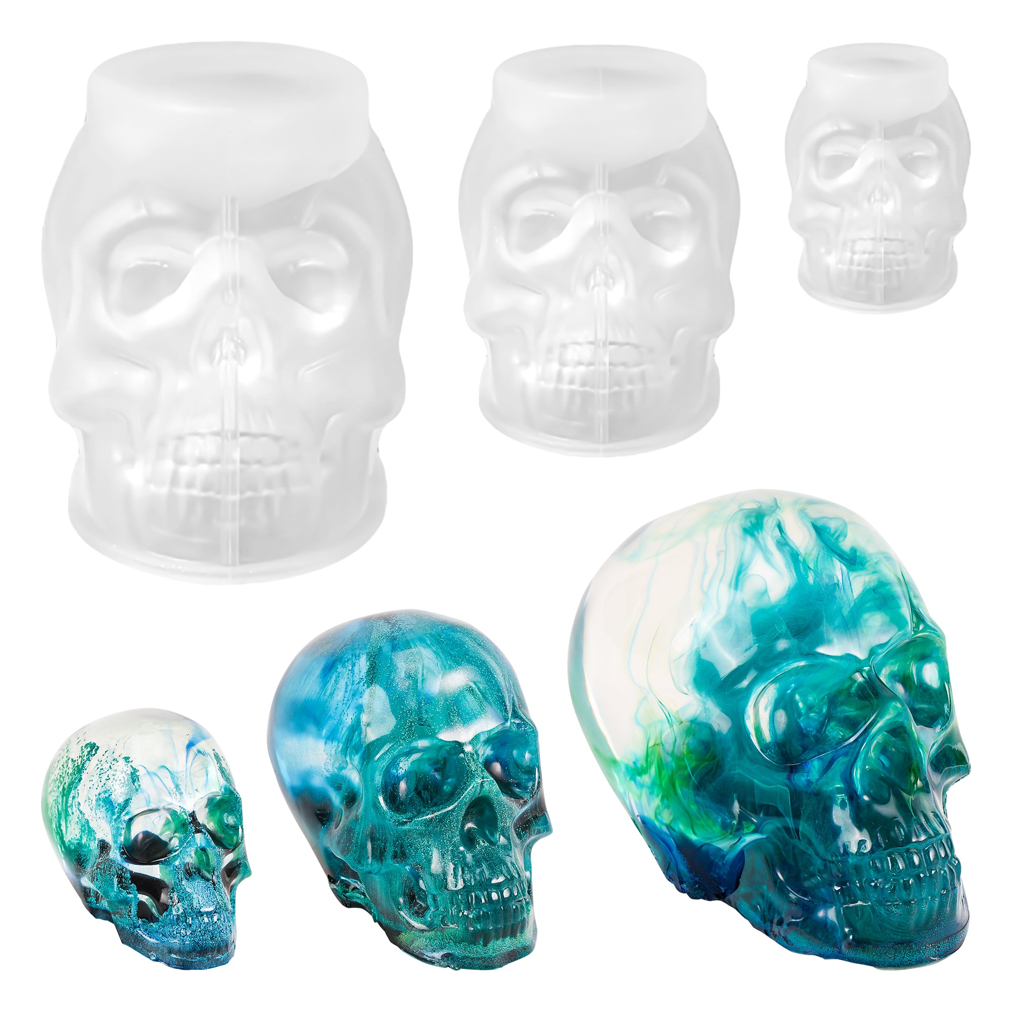 Resiners 3D Skull Molds for Resin