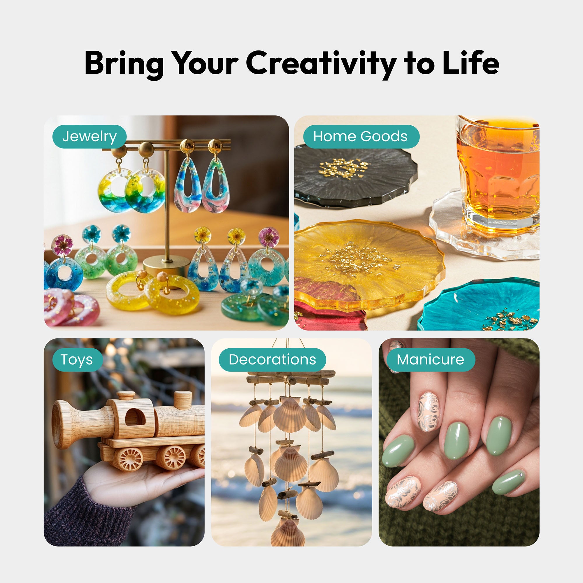 Resiners® Cordless Rotary Tool Kit for Resin Drilling and Polishing