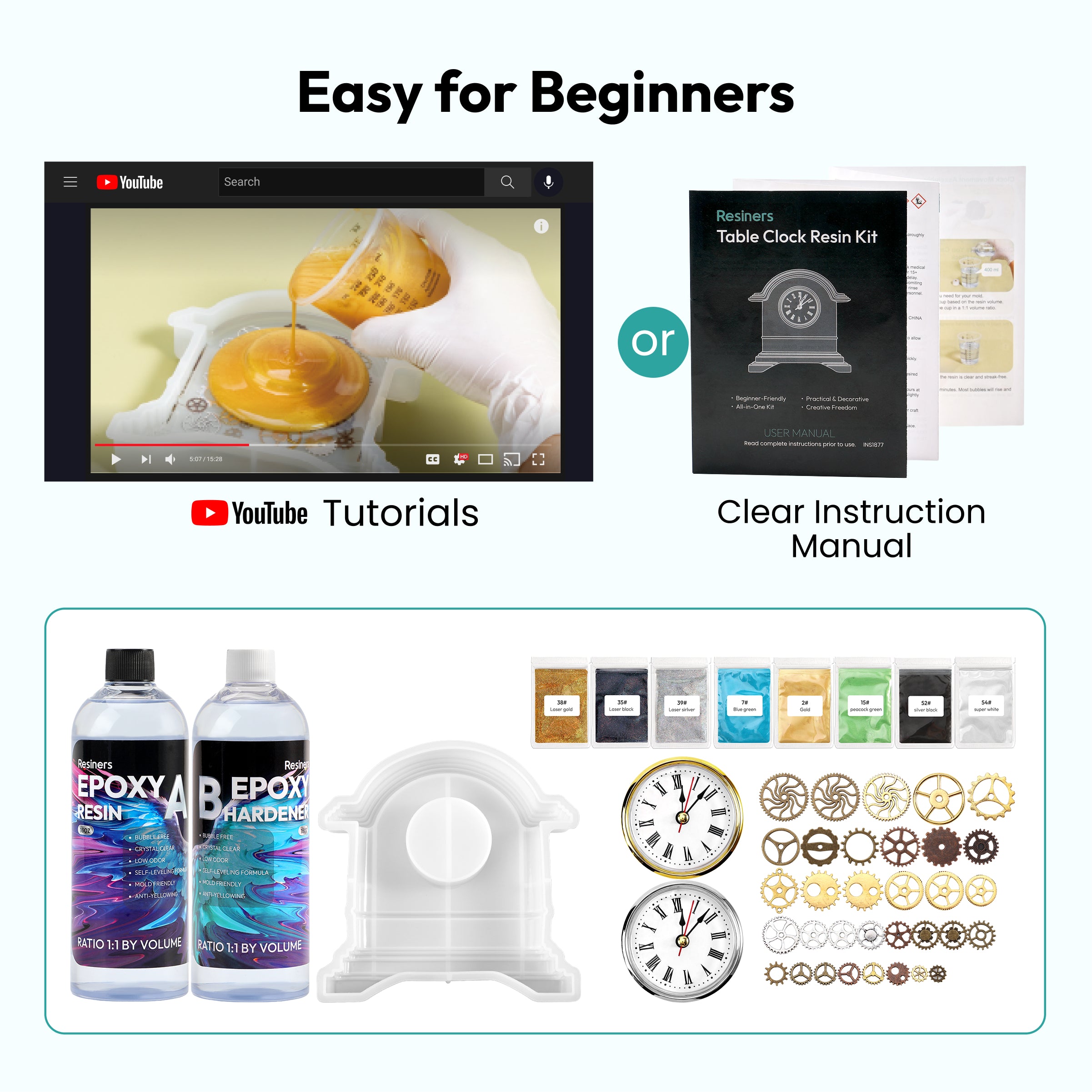 Resiners® DIY Resin Clock Making Kit
