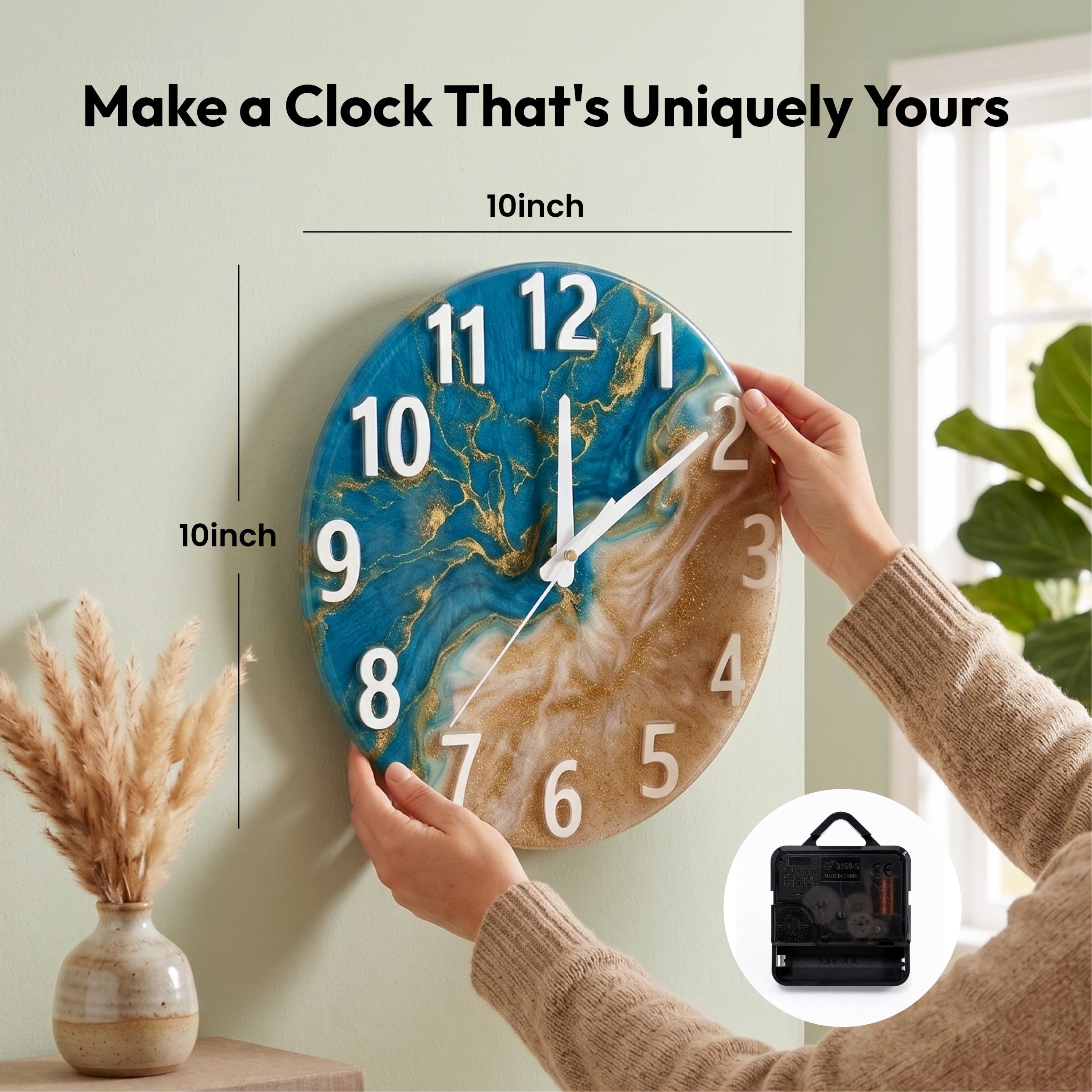 Resiners® DIY Resin Wall Clock Making Kit