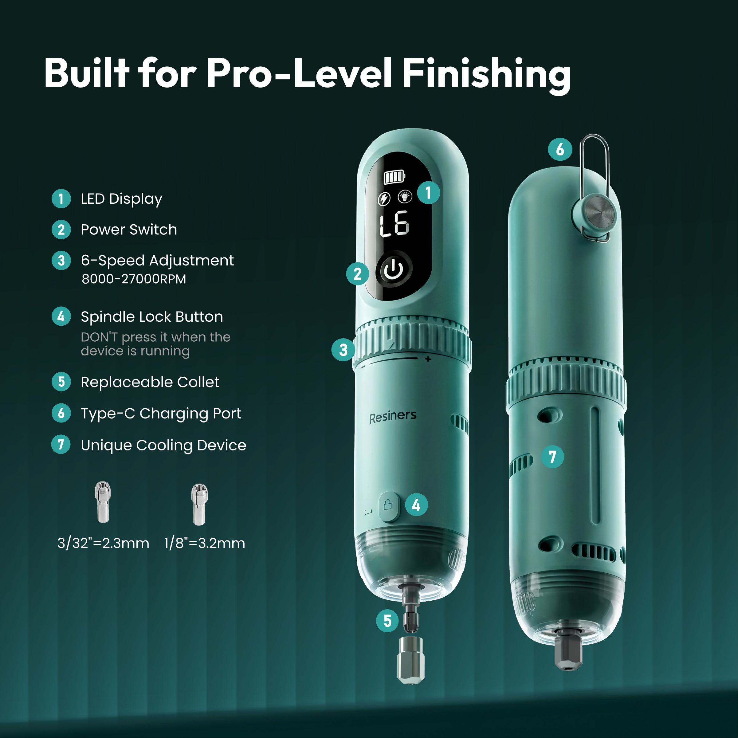 Resiners® AirFine Cordless Sander & Polisher