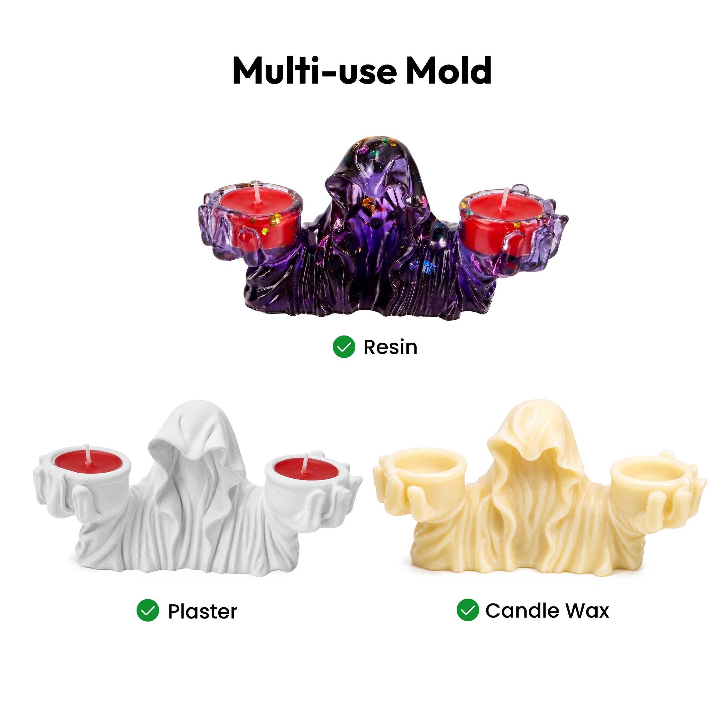 Resiners® Halloween Wizard Candle Holder Silicone Mold