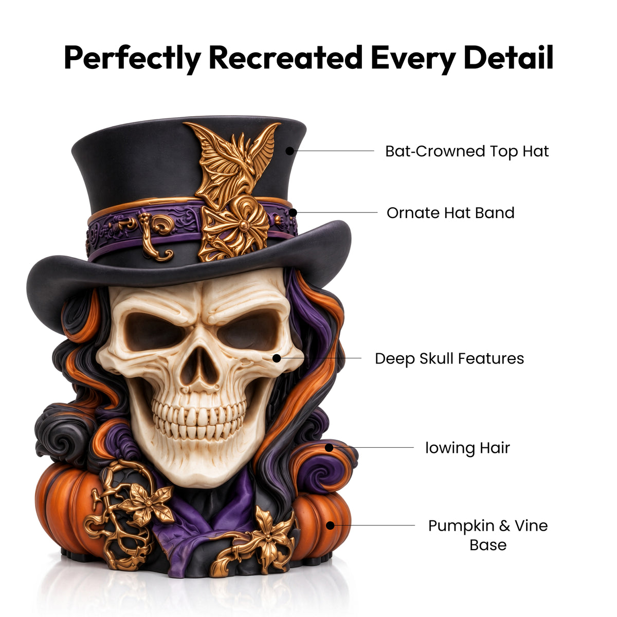 Resiners® 3D Top Hat Skull Halloween Mold