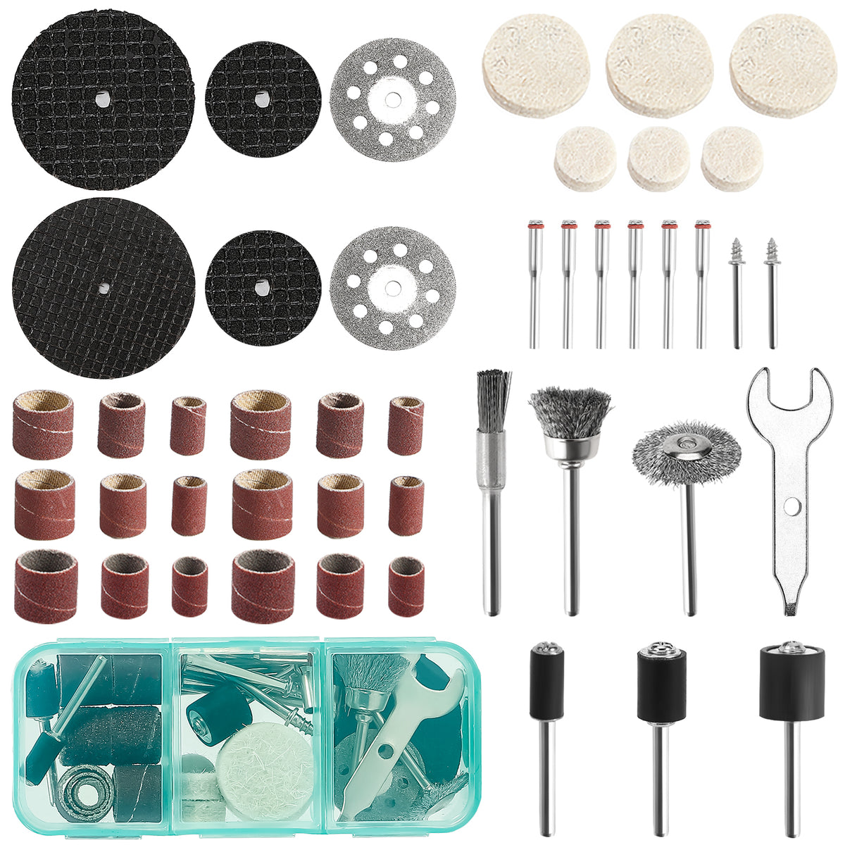 Resiners® 41pcs Rotary Tool Accessories Kit Universal 3.2mm Diameter Shanks