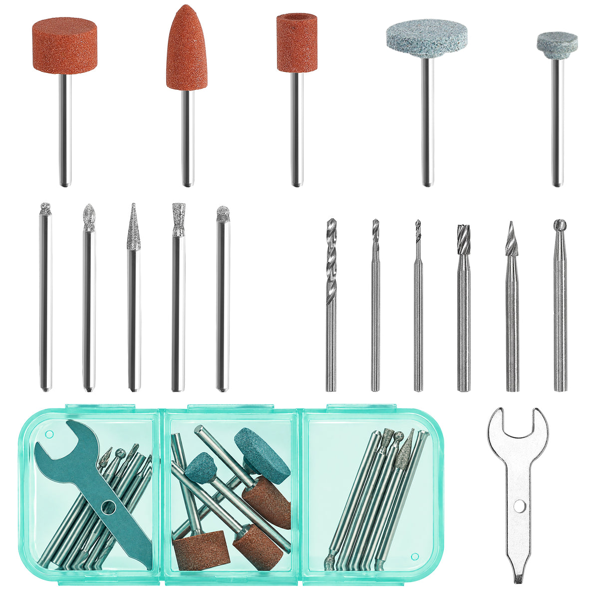 Resiners® 17PCS Rotary Tool Bit Kit for Carving, Grinding & Drilling
