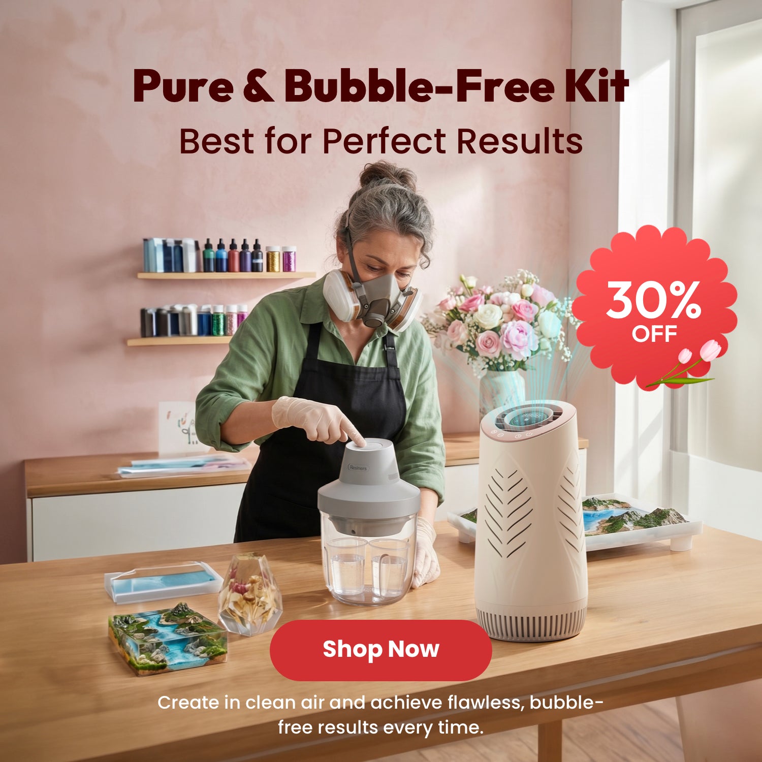 Pure & Bubble-Free Kit (Purair Lite Purifier+AirLess Lite Bubble Remover)