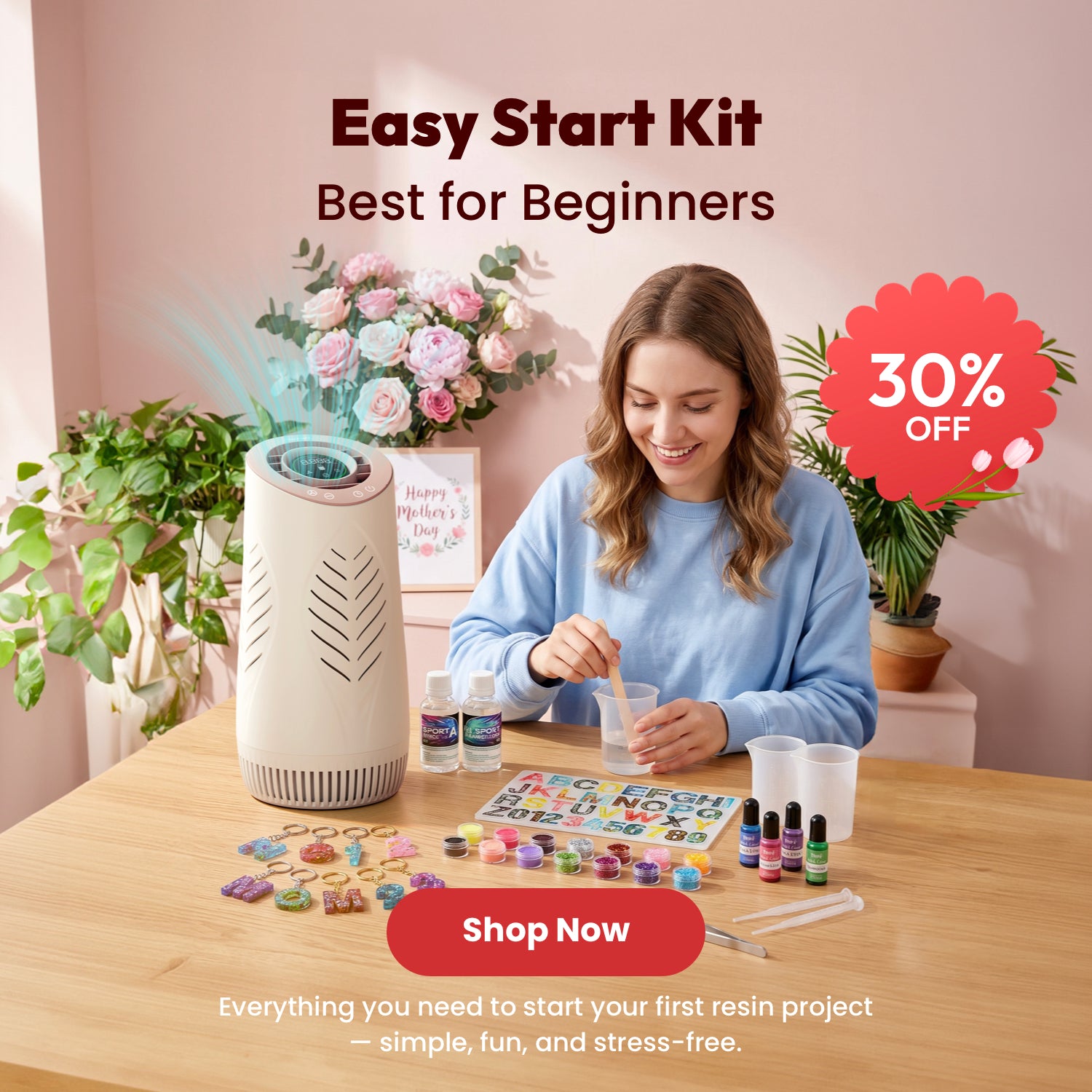 Easy Start Kit(Purair Lite Purifier+Alphabet Resin Starter Kit)