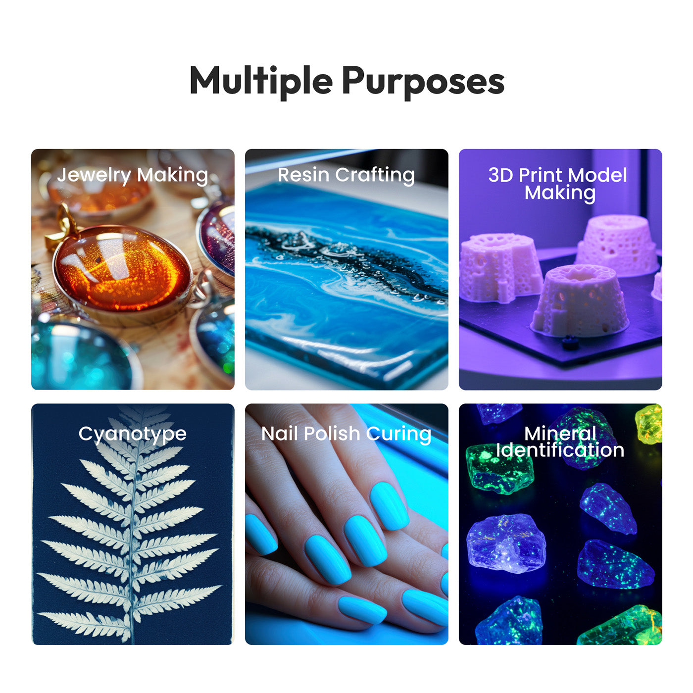 Resiners Double-Sided Foldable UV Light