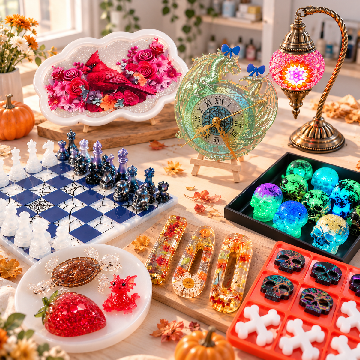 7 Fall and Halloween Resin Craft Ideas from Real Creators
