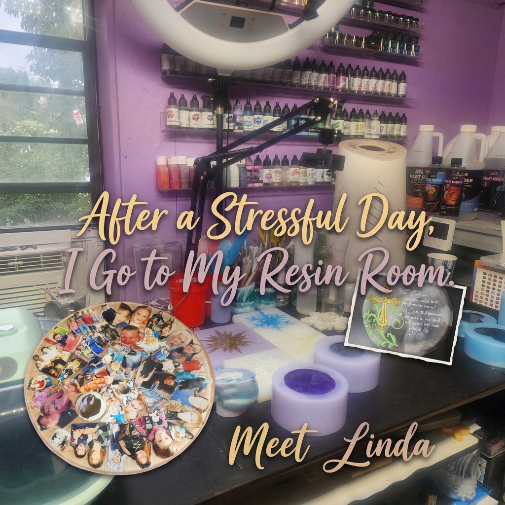 How Resin Art Helps Linda Find Balance After a Stressful Day
