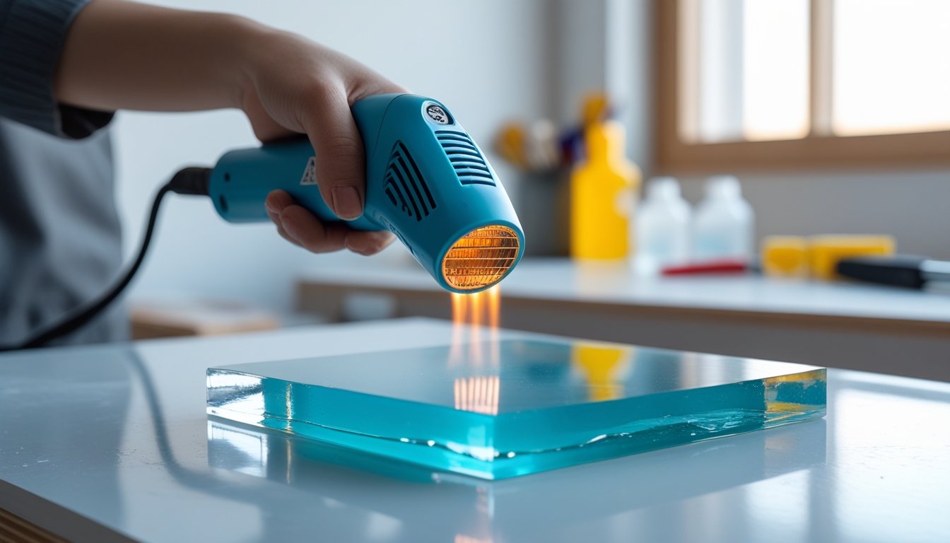 does heat gun speed up cure time