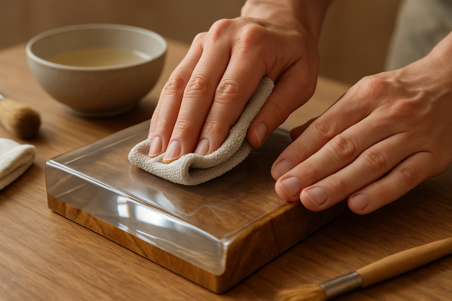 how to make resin shiny without polish